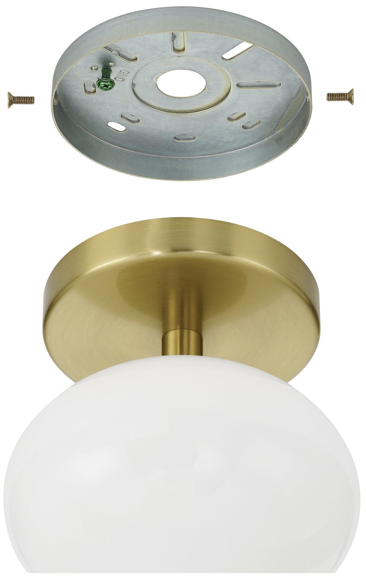 Image 5 Thesis Julep 6 inch 1 Light Brushed Gold Semi-Flush Mount Ceiling Light more views