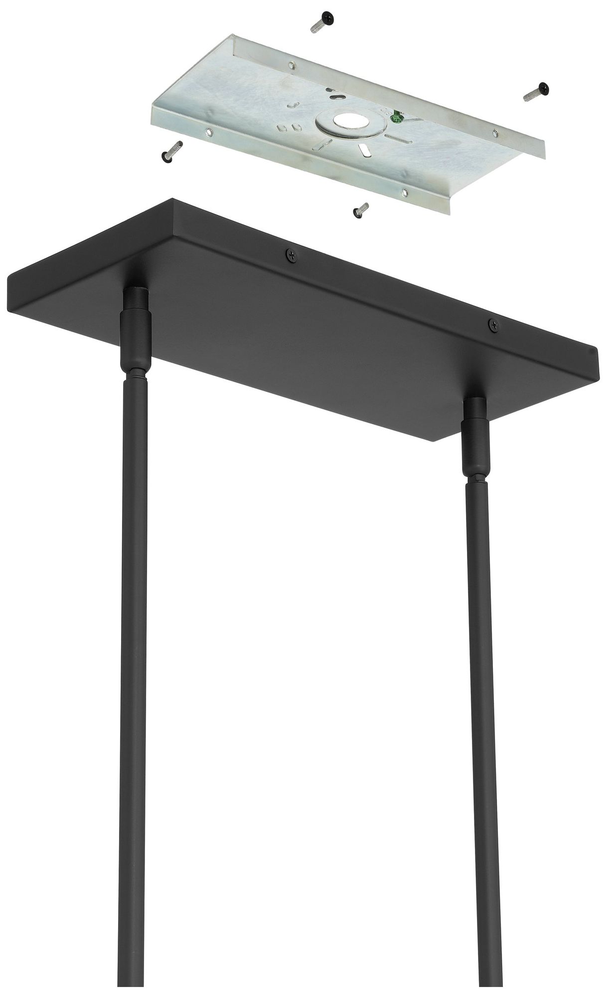 Image 5 Thesis Julep 64" 8 Light Matte Black Linear Chandelier w/ Opal Glass Shades more views