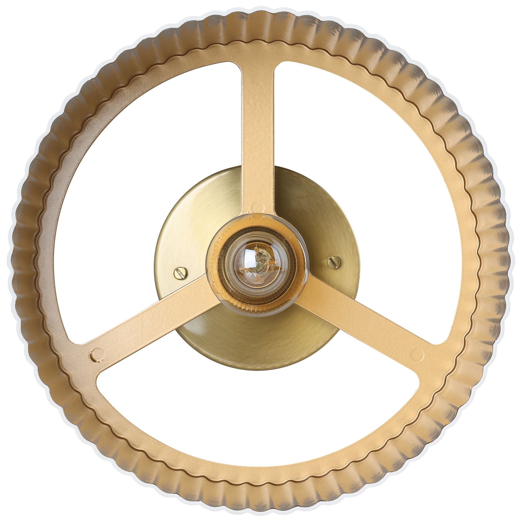 Image 3 Thesis Leilani 11 inch 1 Light Brushed Gold Semi-Flush Mount Ceiling Light more views