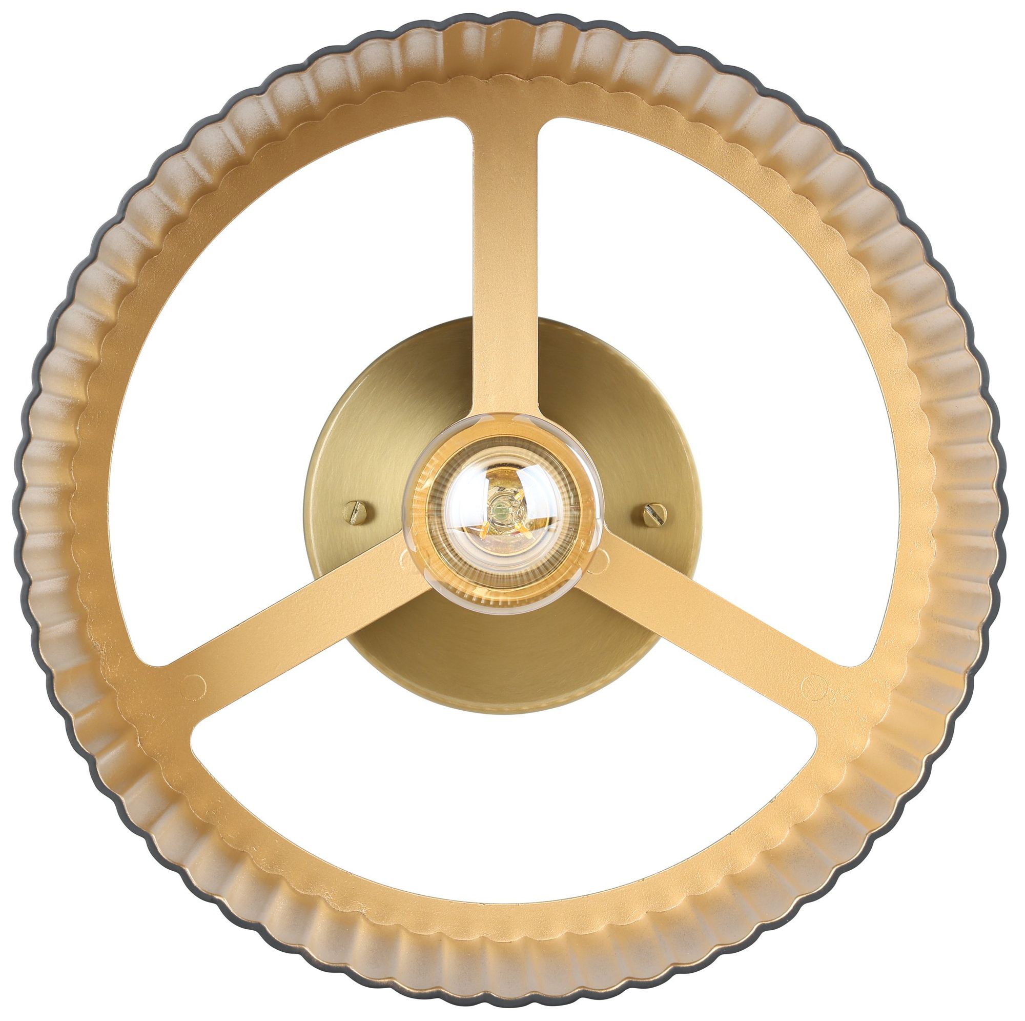 Image 3 Thesis Leilani 11 inch Brushed Gold Semi-Flush Mount Light more views
