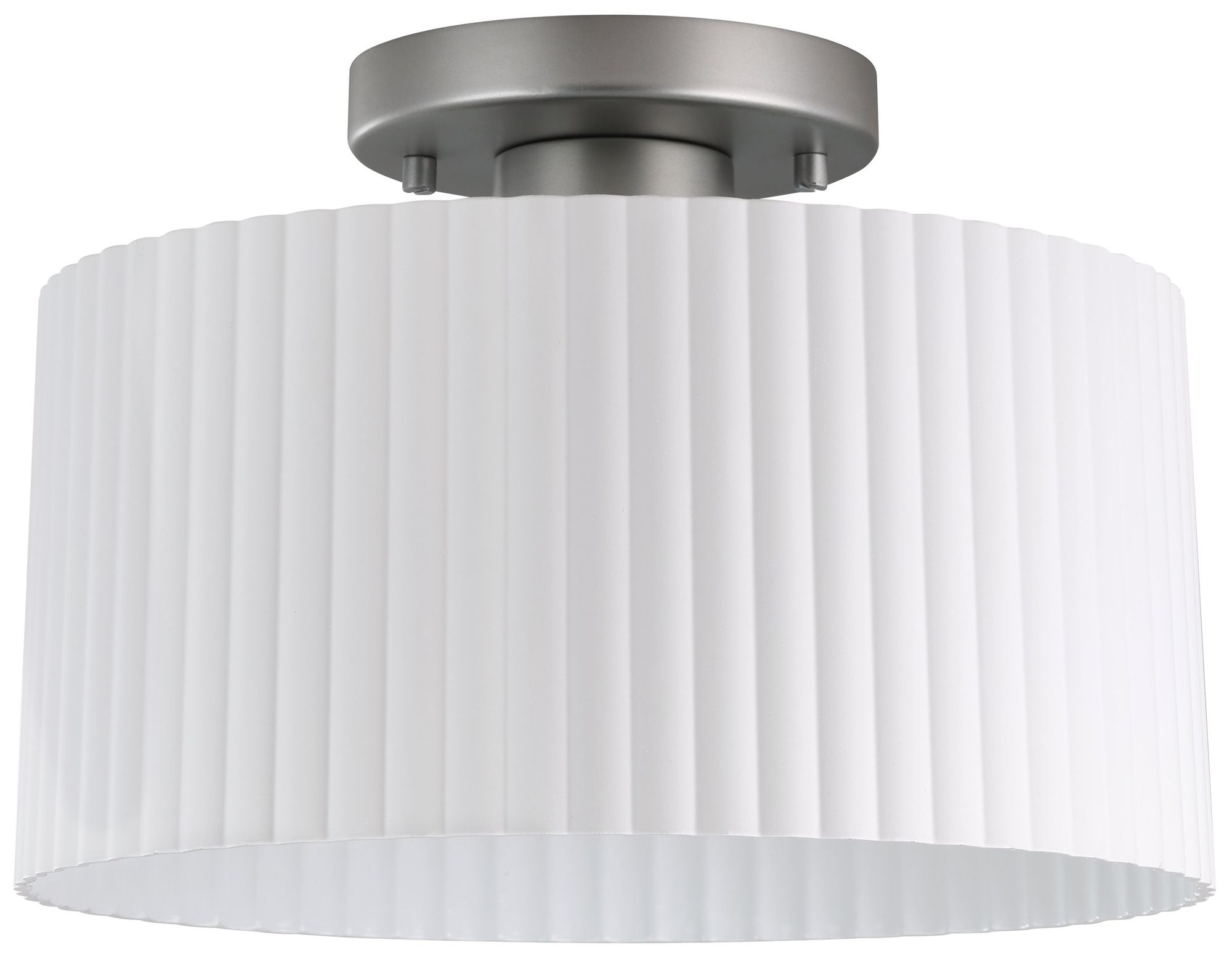 Image 2 Thesis Leilani 11 inch Brushed Nickel Semi-Flush Mount Ceiling Light