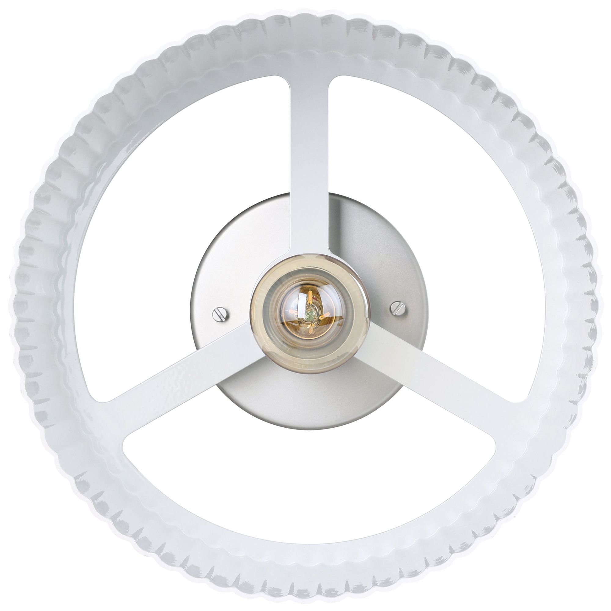 Image 3 Thesis Leilani 11 inch Brushed Nickel Semi-Flush Mount Ceiling Light more views