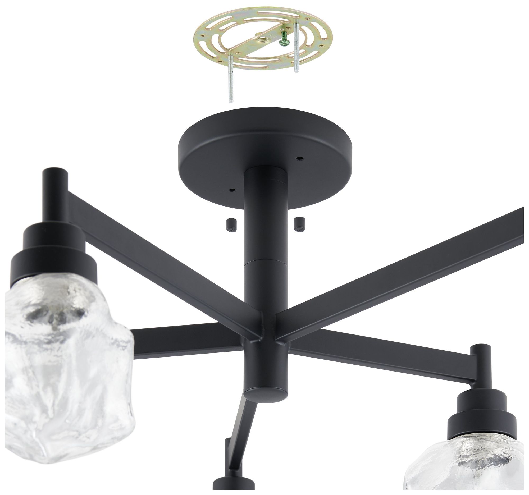 Image 4 Thesis Lillyanna 26 in 5 Light Matte Black Semi-Flush Mount Ceiling Light more views