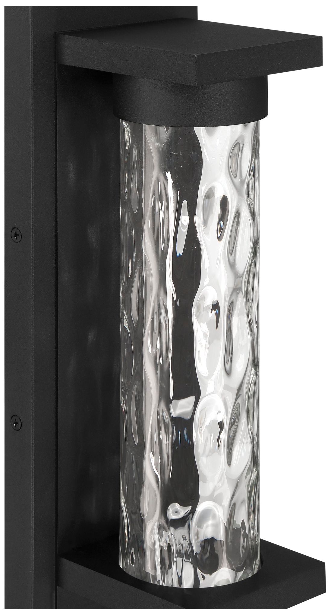 Image 3 Thesis Lionel 14" LED Exterior Wall Sconce with Clear Water Glass Shade more views