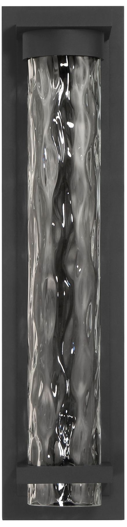 Image 2 Thesis Lionel 20" LED Exterior Wall Sconce with Clear Water Glass Shade more views