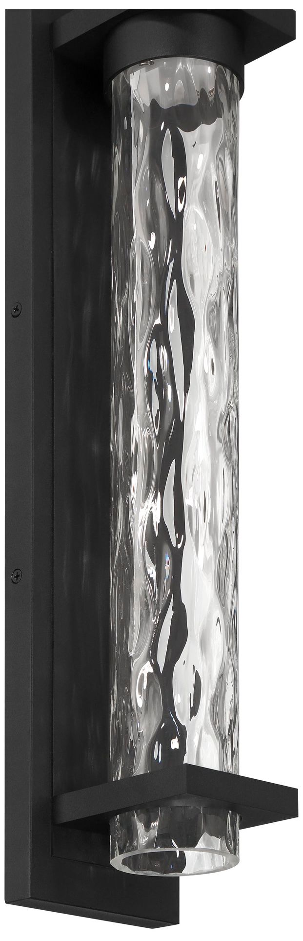 Image 3 Thesis Lionel 20" LED Exterior Wall Sconce with Clear Water Glass Shade more views