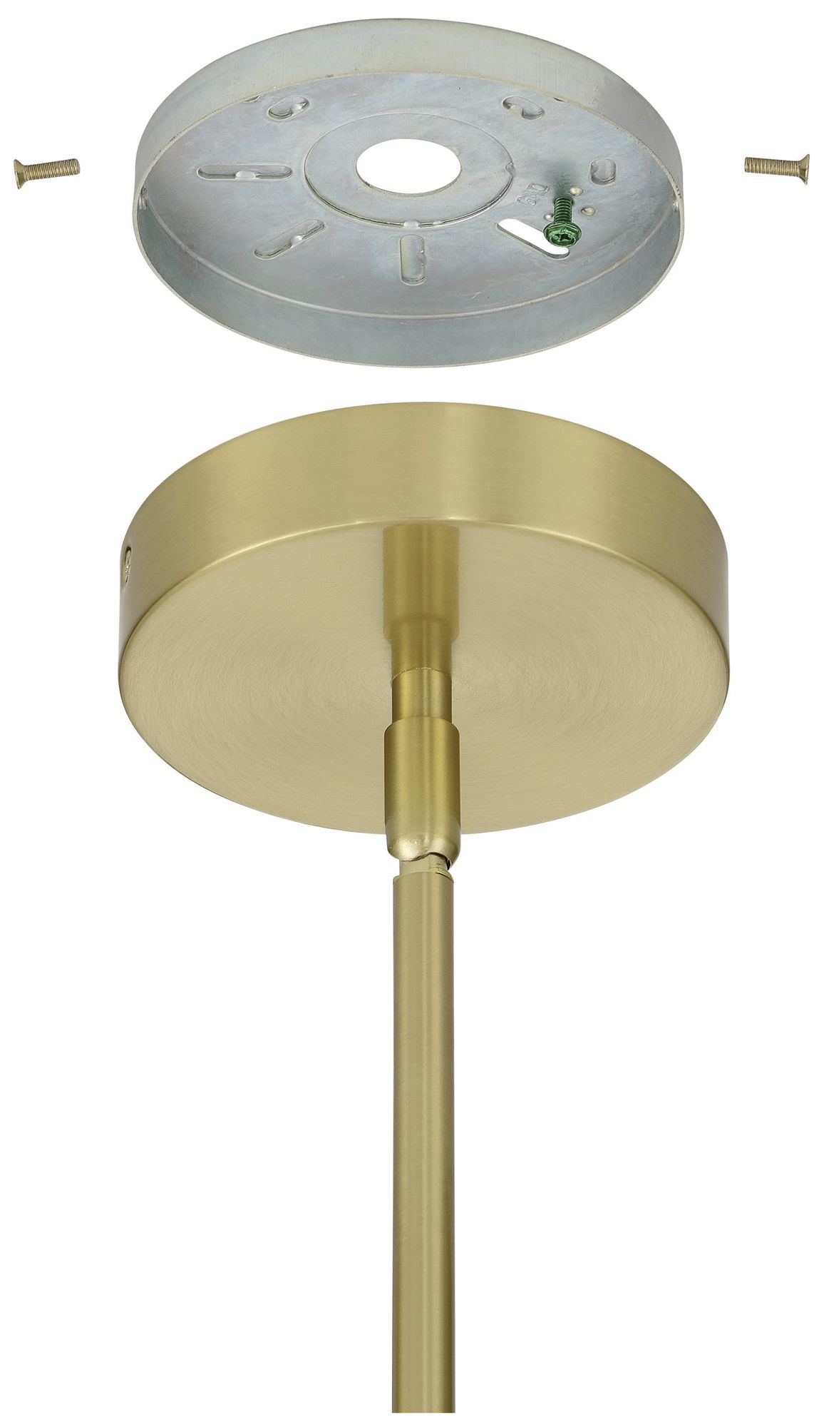 Image 4 Thesis Manhattan 1" 1 Light Brushed Gold LED Pendant Light more views