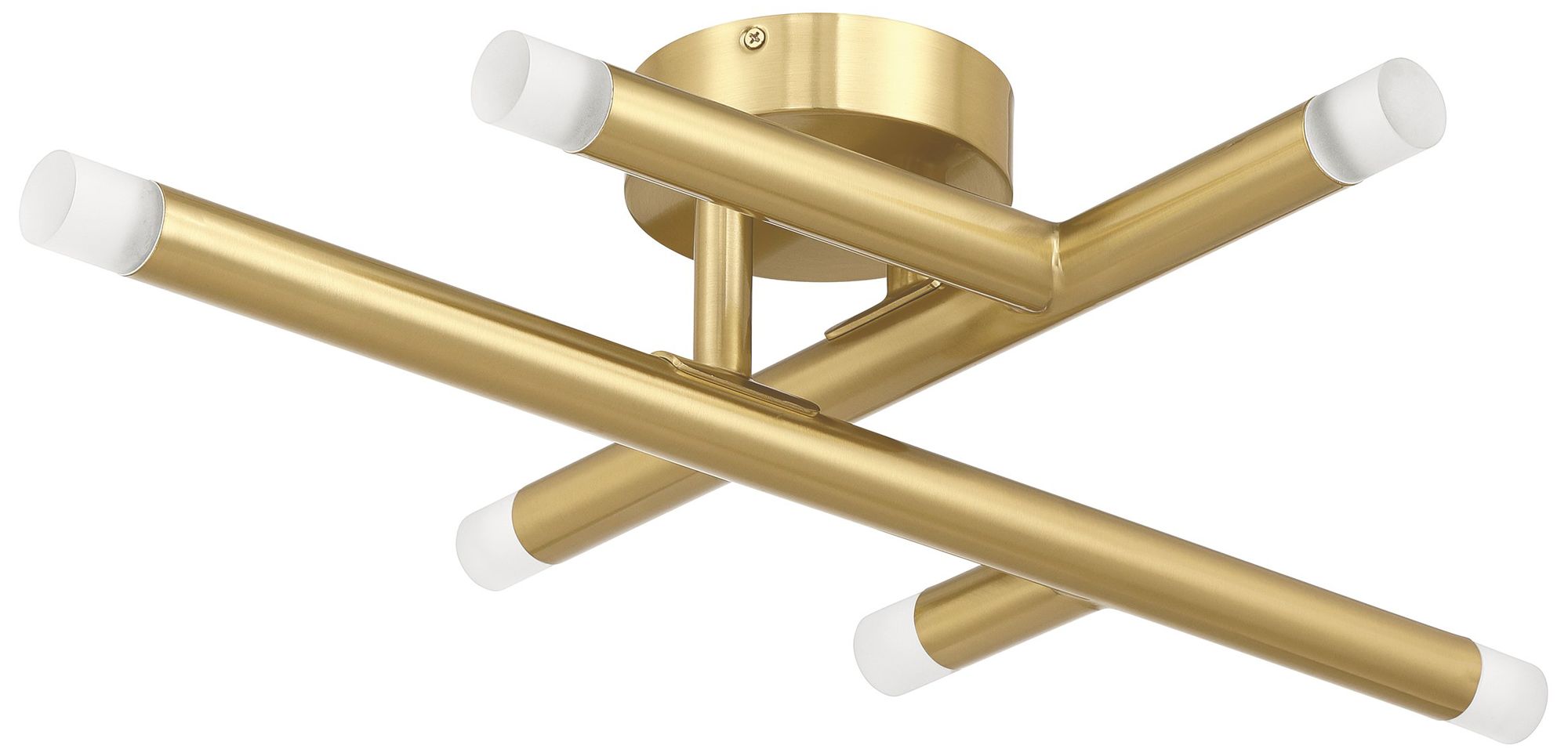 Image 2 Thesis Manhattan 18 inch 6 Light Brushed Gold LED Flush Mount Light