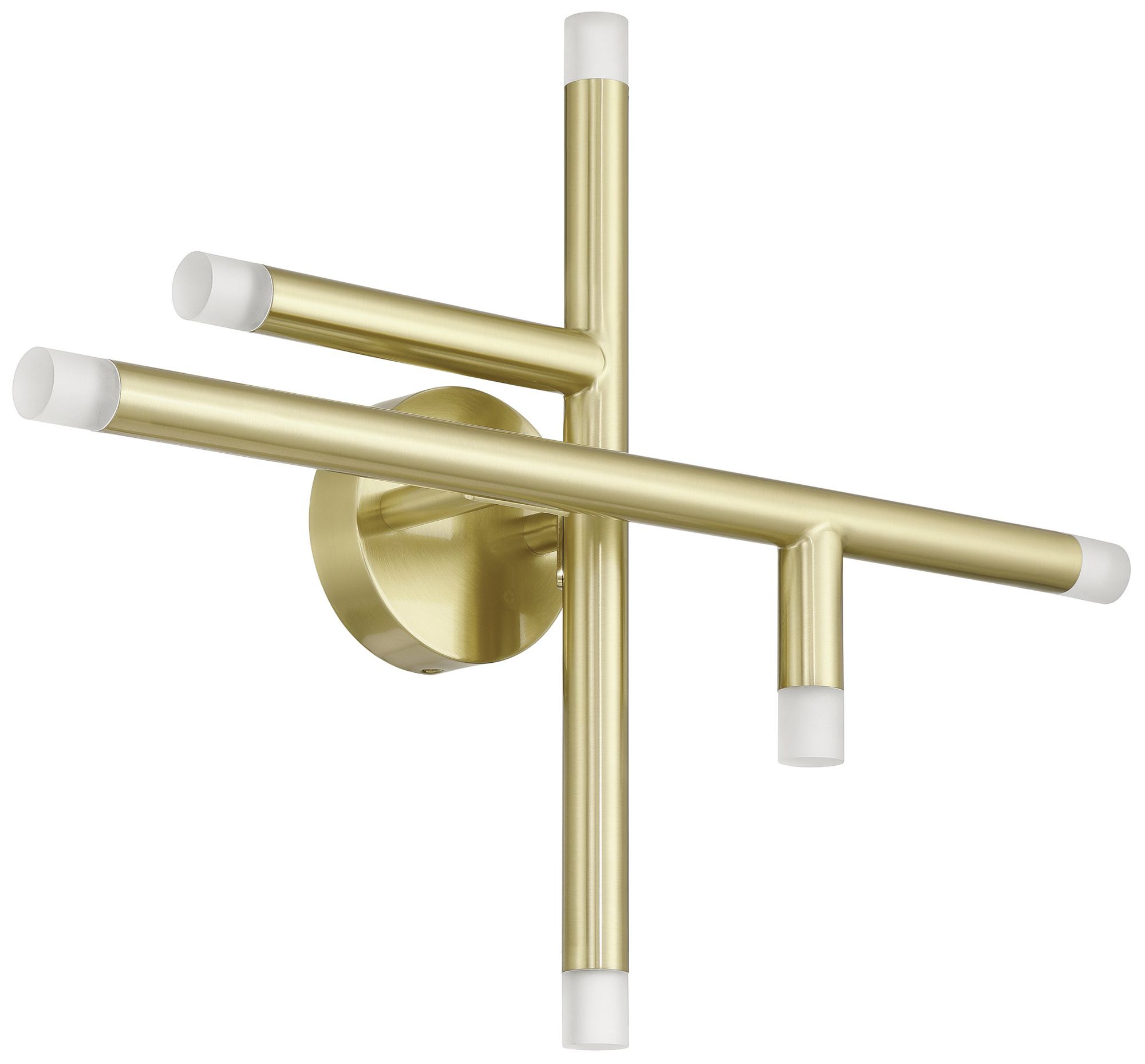 Image 3 Thesis Manhattan 18 inch 6 Light Brushed Gold LED Flush Mount Light more views