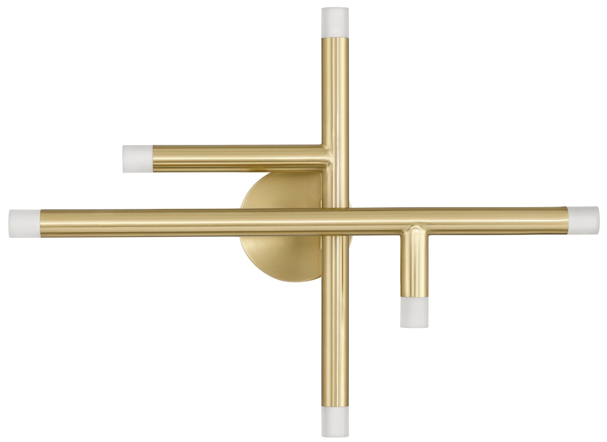 Image 5 Thesis Manhattan 18 inch 6 Light Brushed Gold LED Flush Mount Light more views