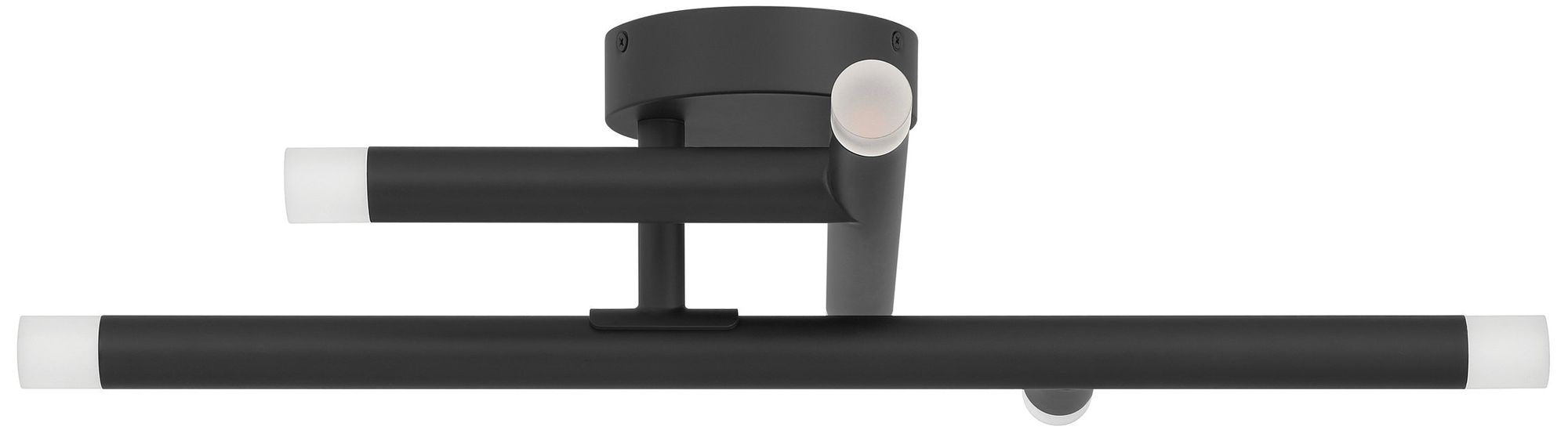 Image 4 Thesis Manhattan 18 inch 6 Light Matte Black LED Flush Mount Light more views