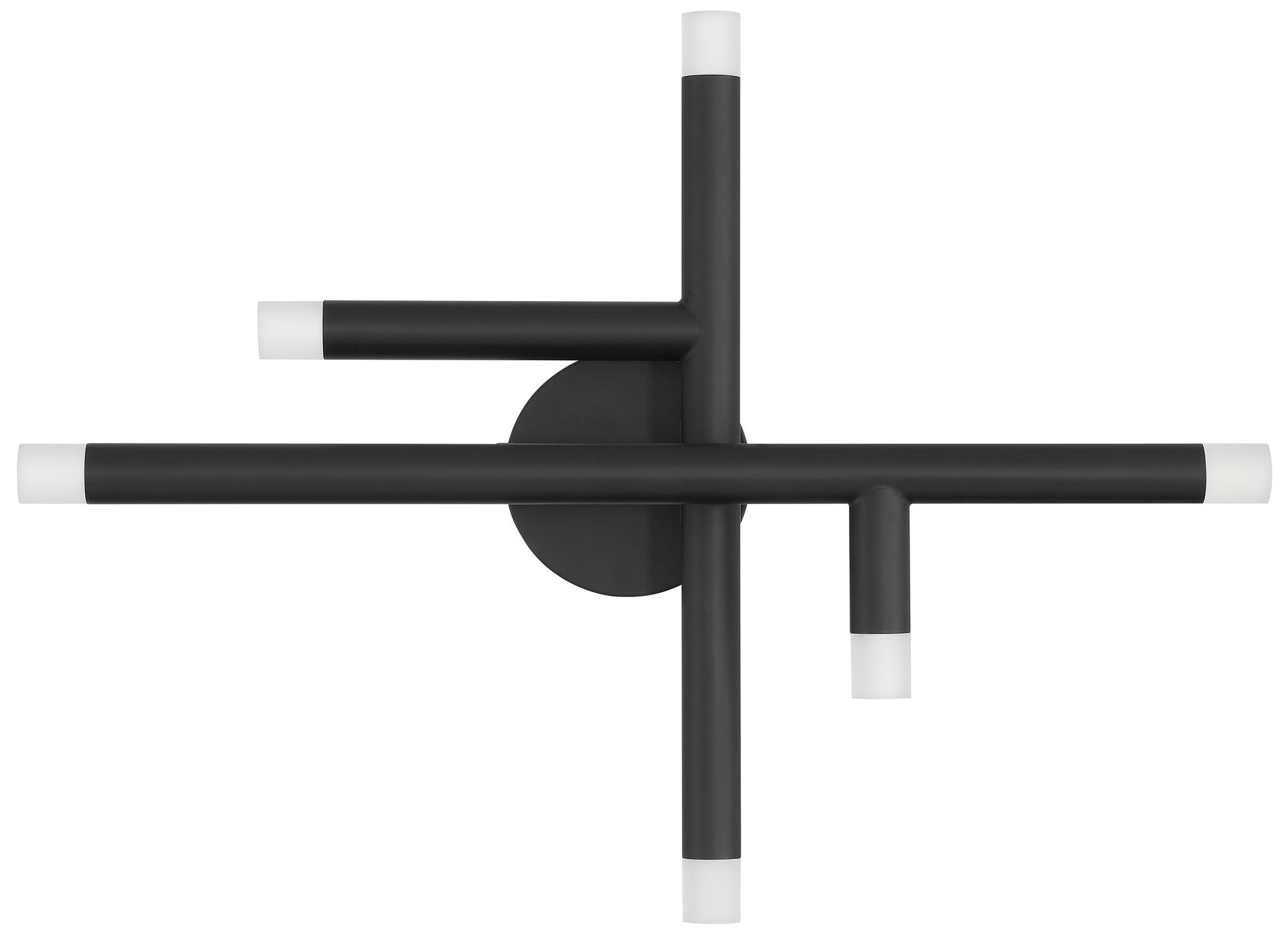 Image 5 Thesis Manhattan 18 inch 6 Light Matte Black LED Flush Mount Light more views