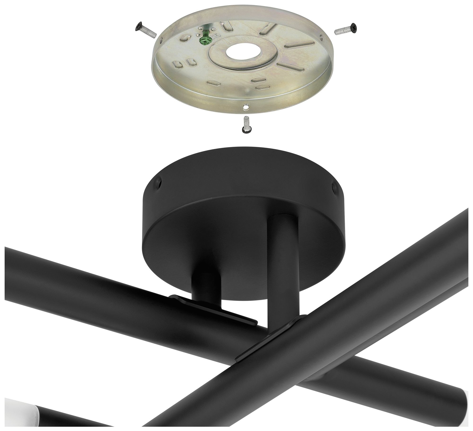Thesis Manhattan 18 inch 6 Light Matte Black LED Flush Mount Light
