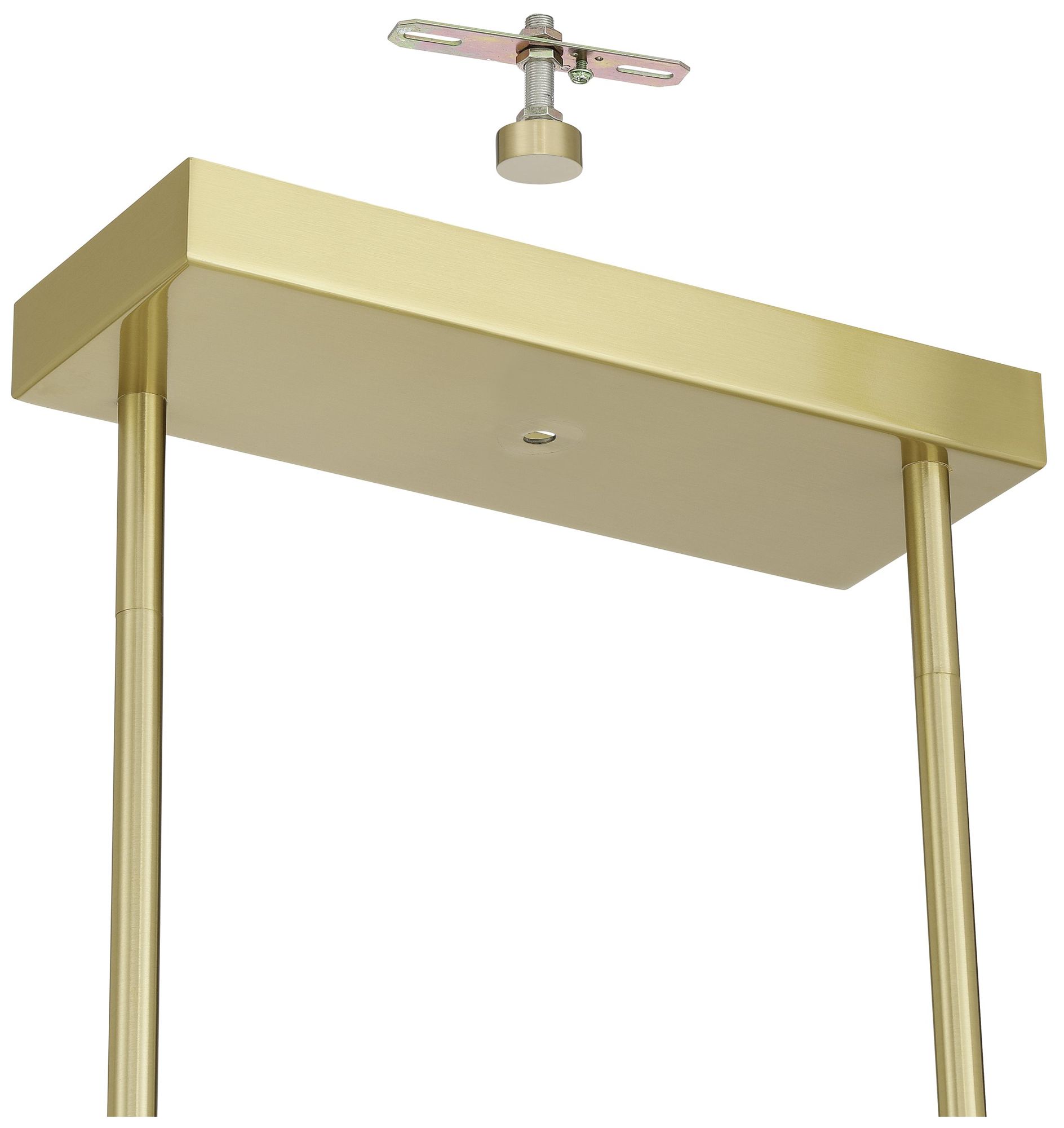 Image 5 Thesis Manhattan 48" 12 Lt Brushed Gold LED Chandelier w/ Rotating Arms more views