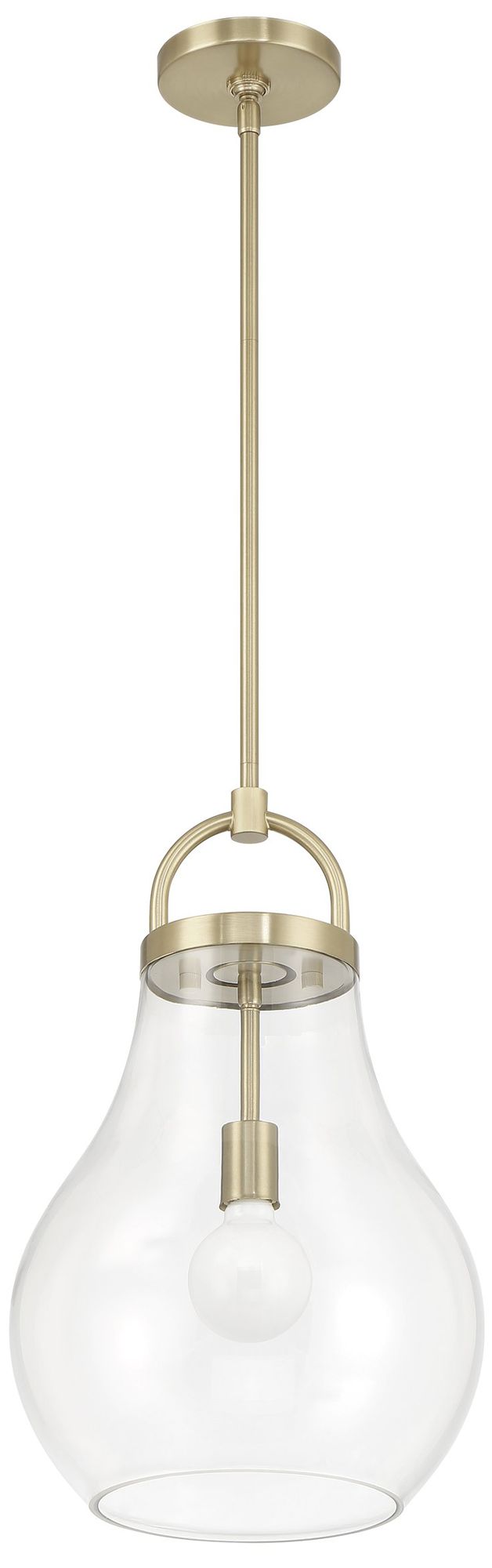 Image 3 Thesis Mansfield 12" 1 Lt Champagne Gold Pendant Light, Clear Glass Shade more views