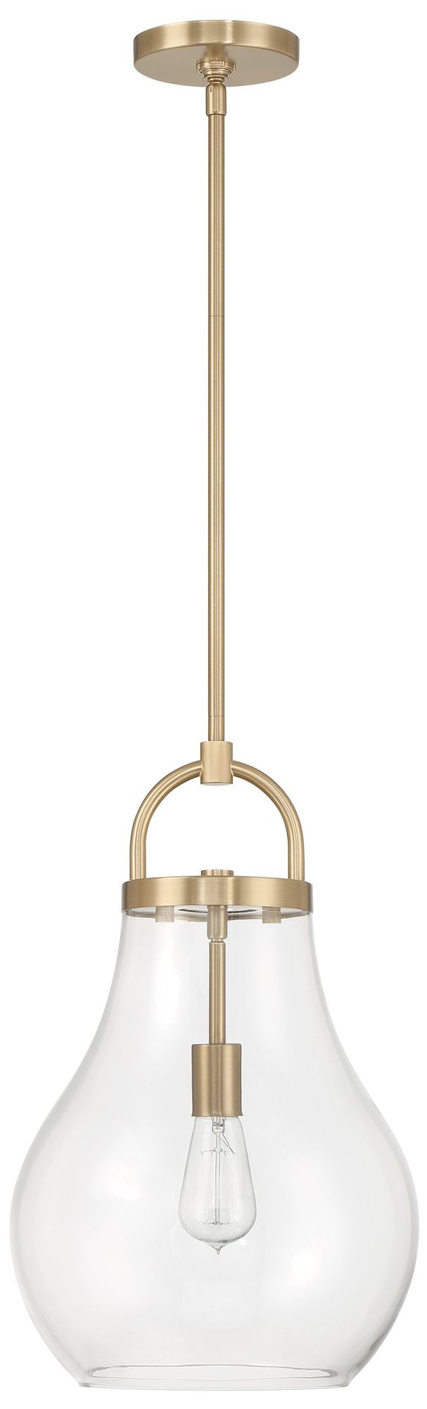 Image 4 Thesis Mansfield 12" 1 Lt Champagne Gold Pendant Light, Clear Glass Shade more views