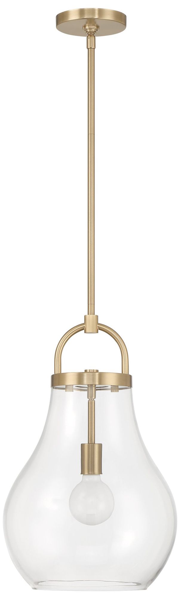 Image 5 Thesis Mansfield 12" 1 Lt Champagne Gold Pendant Light, Clear Glass Shade more views