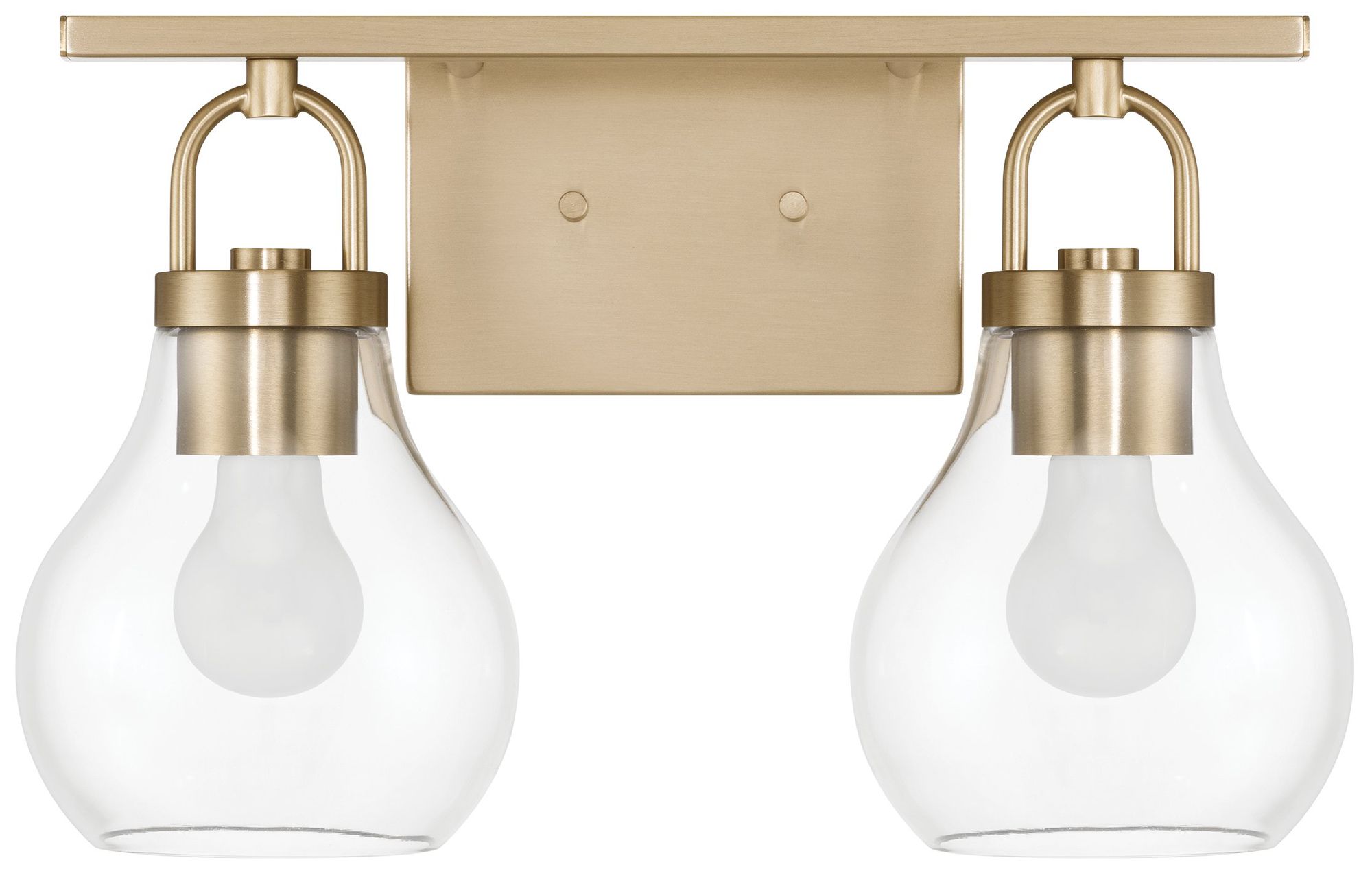 Image 3 Thesis Mansfield 16" Champagne Gold Vanity Light - Clear Glass Shades more views