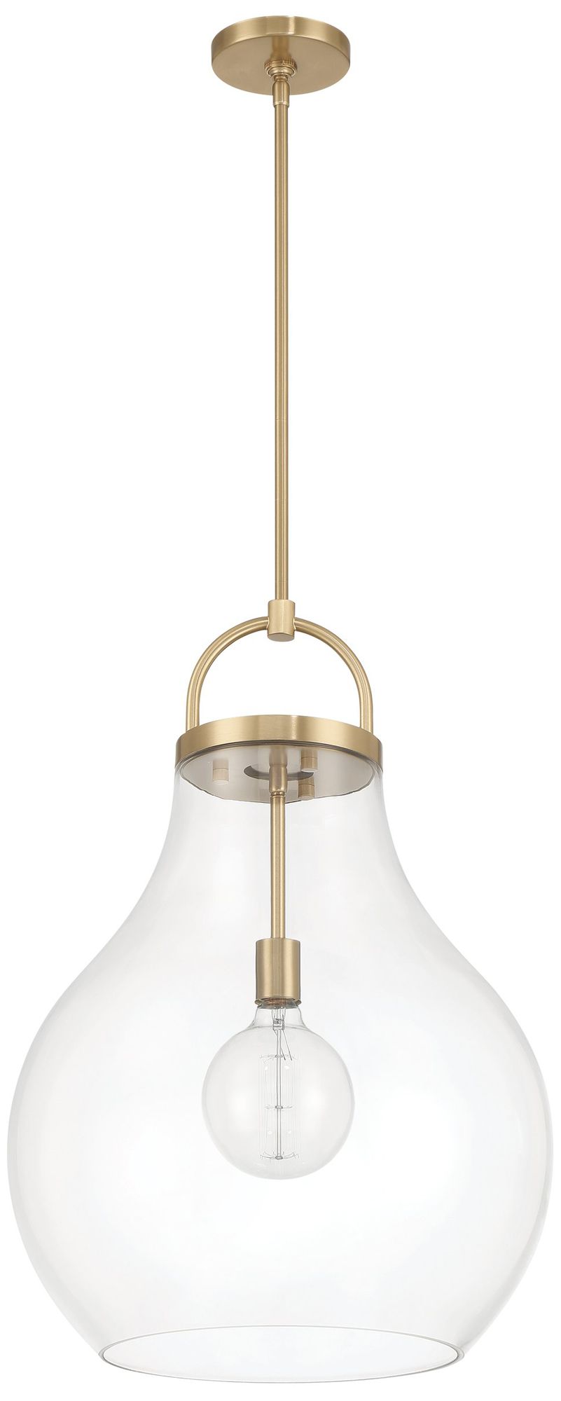 Thesis Mansfield 18" 1 Light Champagne Gold Pendant Light