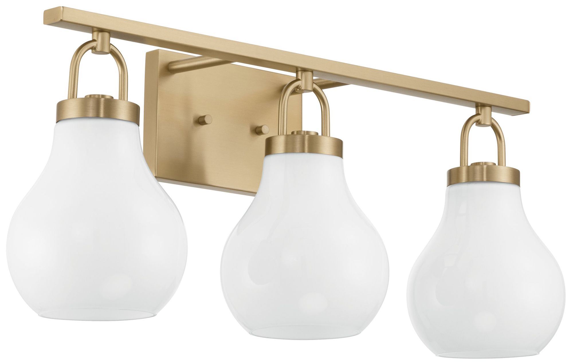 Thesis Mansfield 24-inch Champagne Gold Vanity Light - Opal Glass Shades