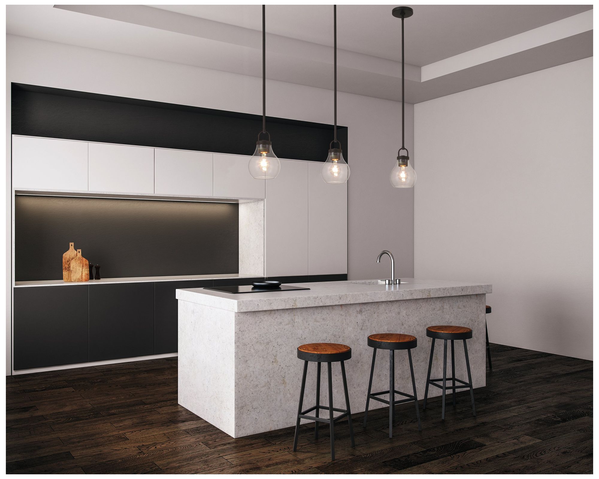 Image 7 Thesis Mansfield 6" 1 Light Matte Black Pendant Light w/ Clear Glass Shade more views