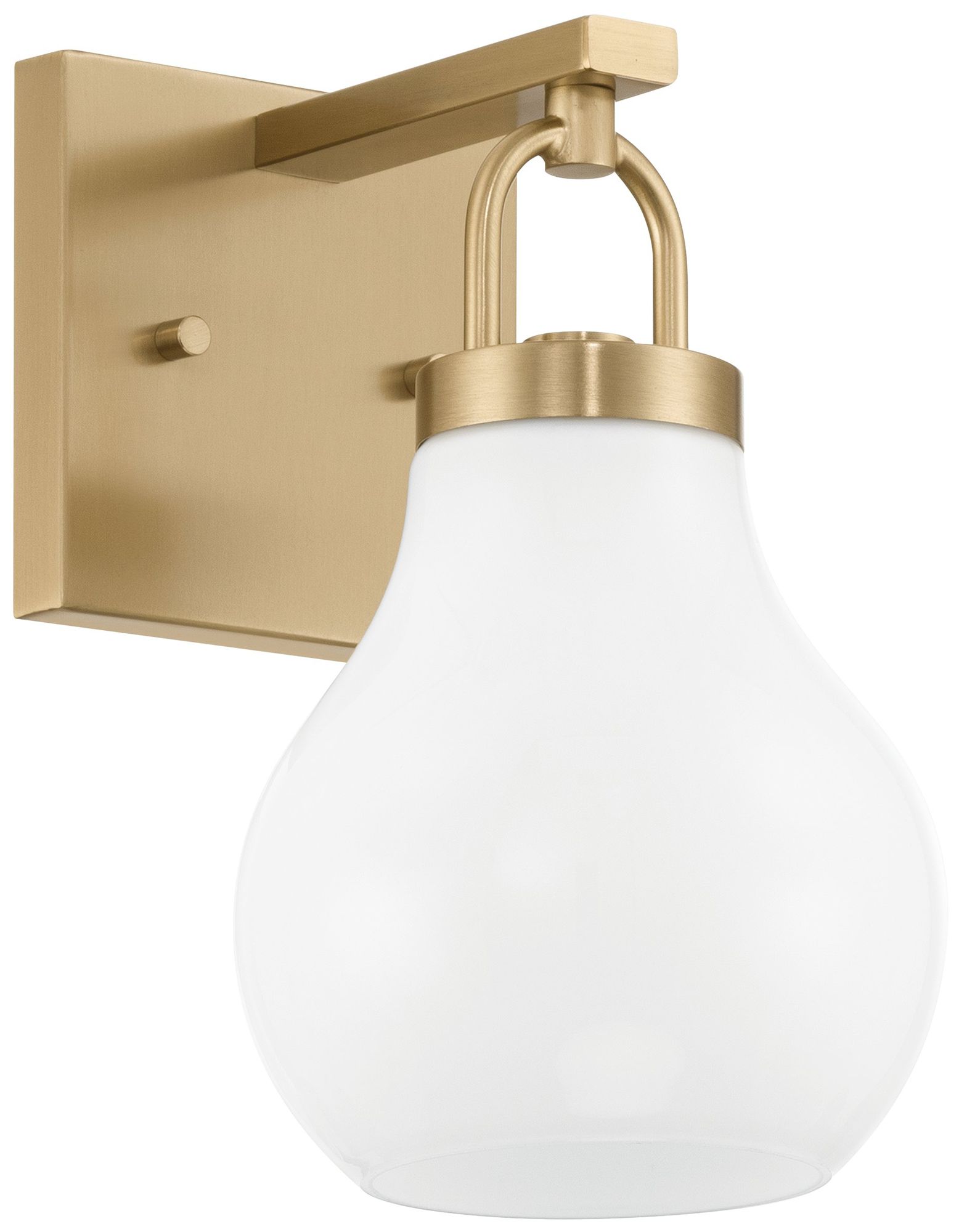 Thesis Mansfield 6-inch Champagne Gold Vanity Light with Opal Glass Shade