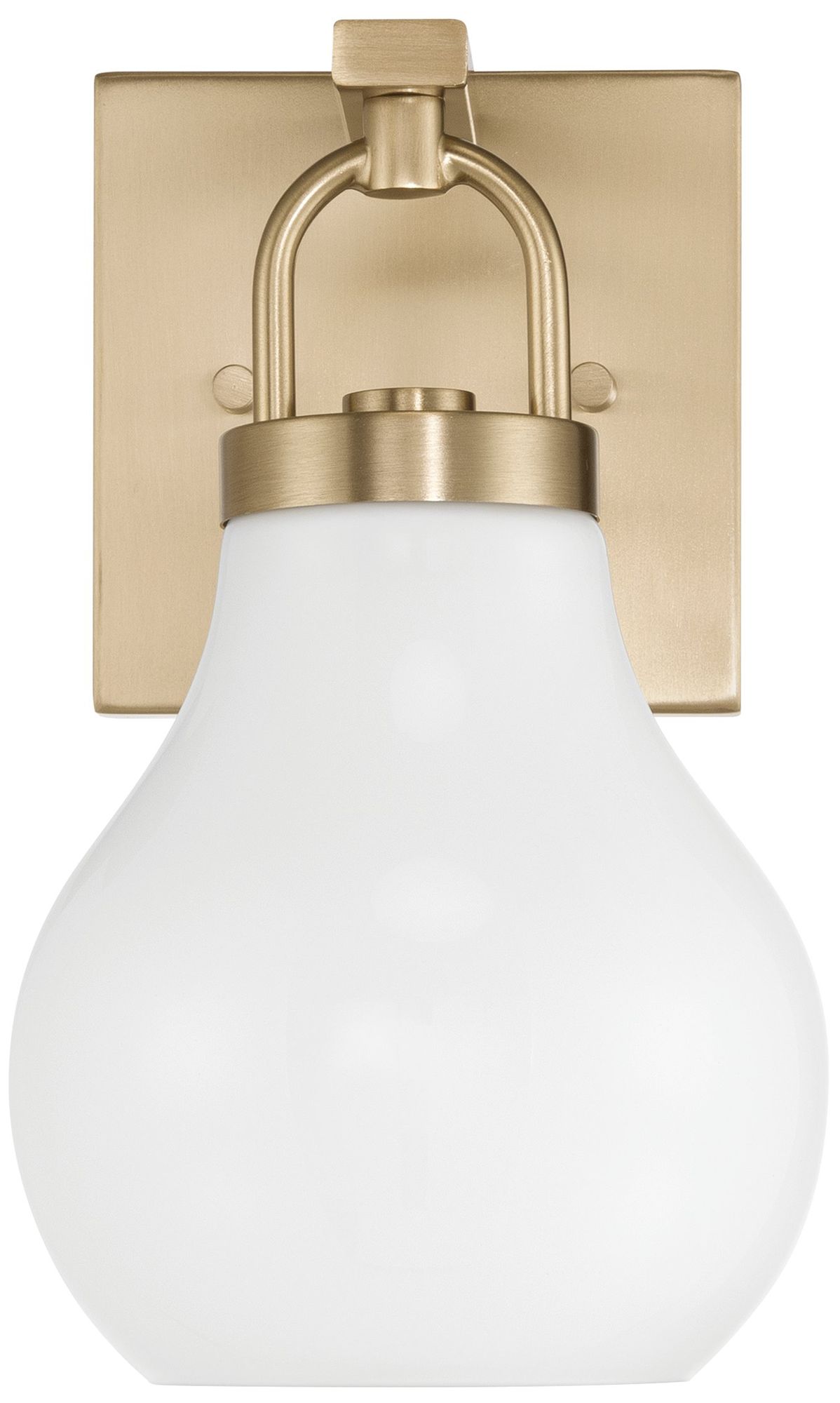 Image 3 Thesis Mansfield 6-inch Champagne Gold Vanity Light with Opal Glass Shade more views
