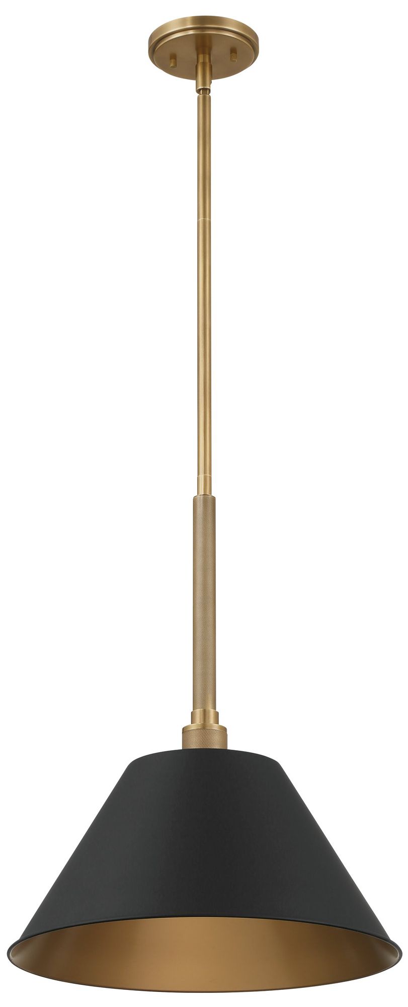 Thesis Mcgill 16" 1 Light Natural Brass Pendant Light