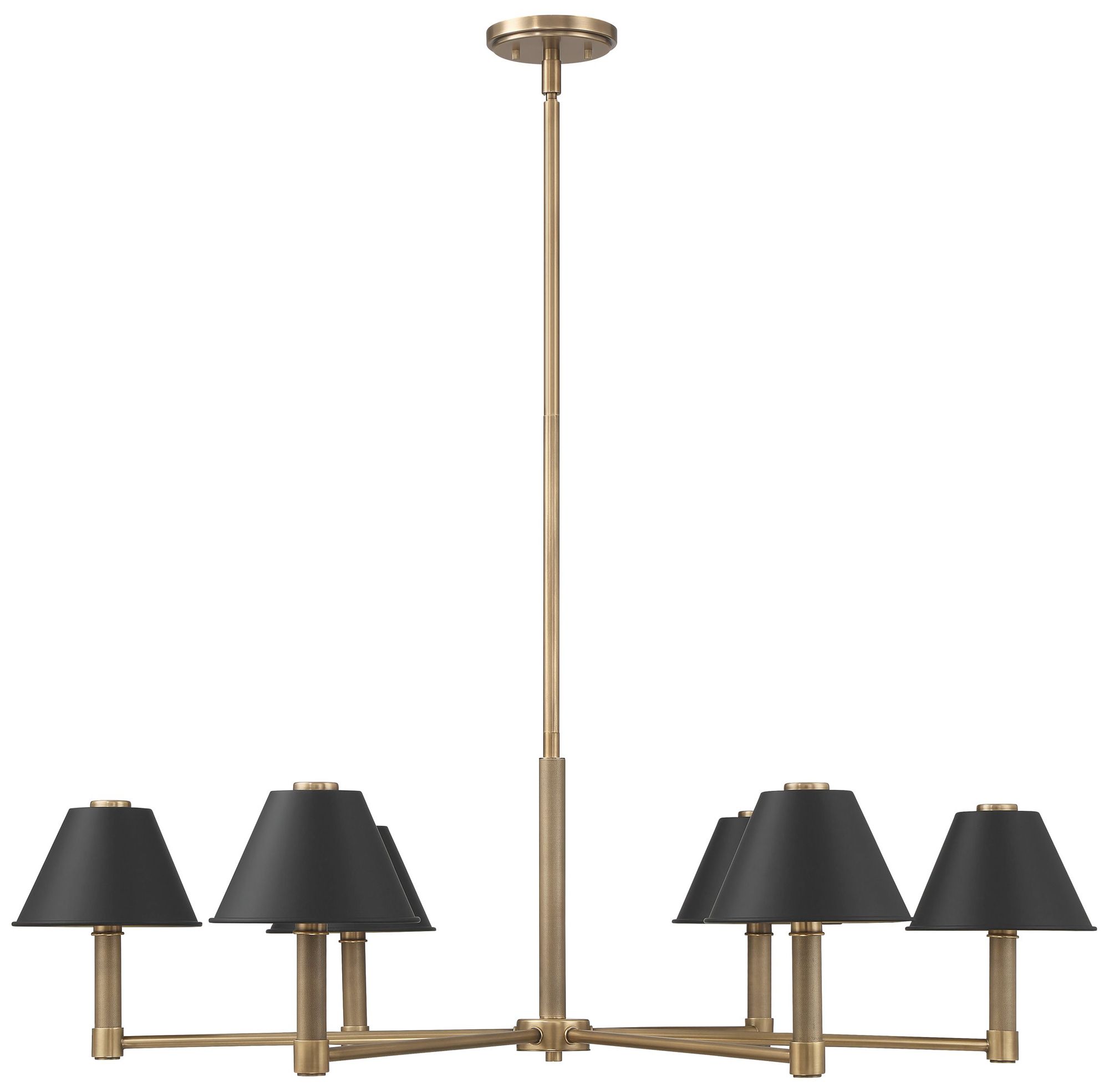 Image 3 Thesis Mcgill 40" 6 Light Natural Brass Chandelier more views