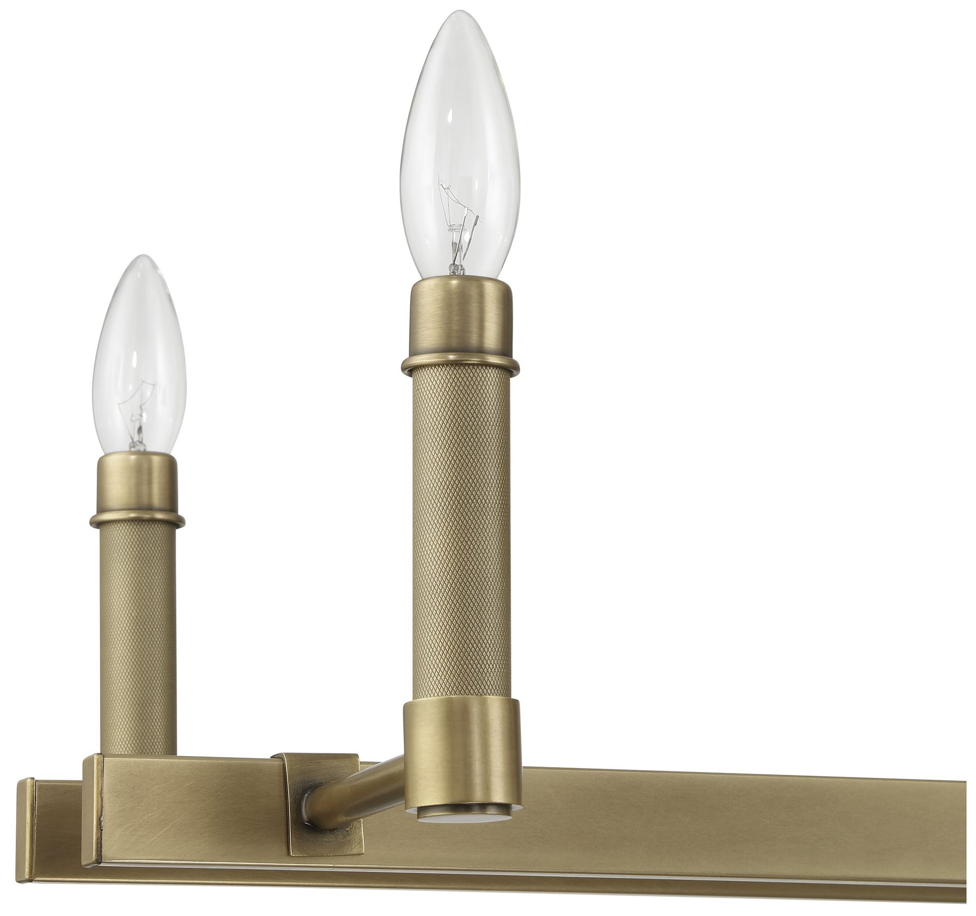 Image 5 Thesis Mcgill 52" 8 Light Natural Brass Linear Chandelier more views