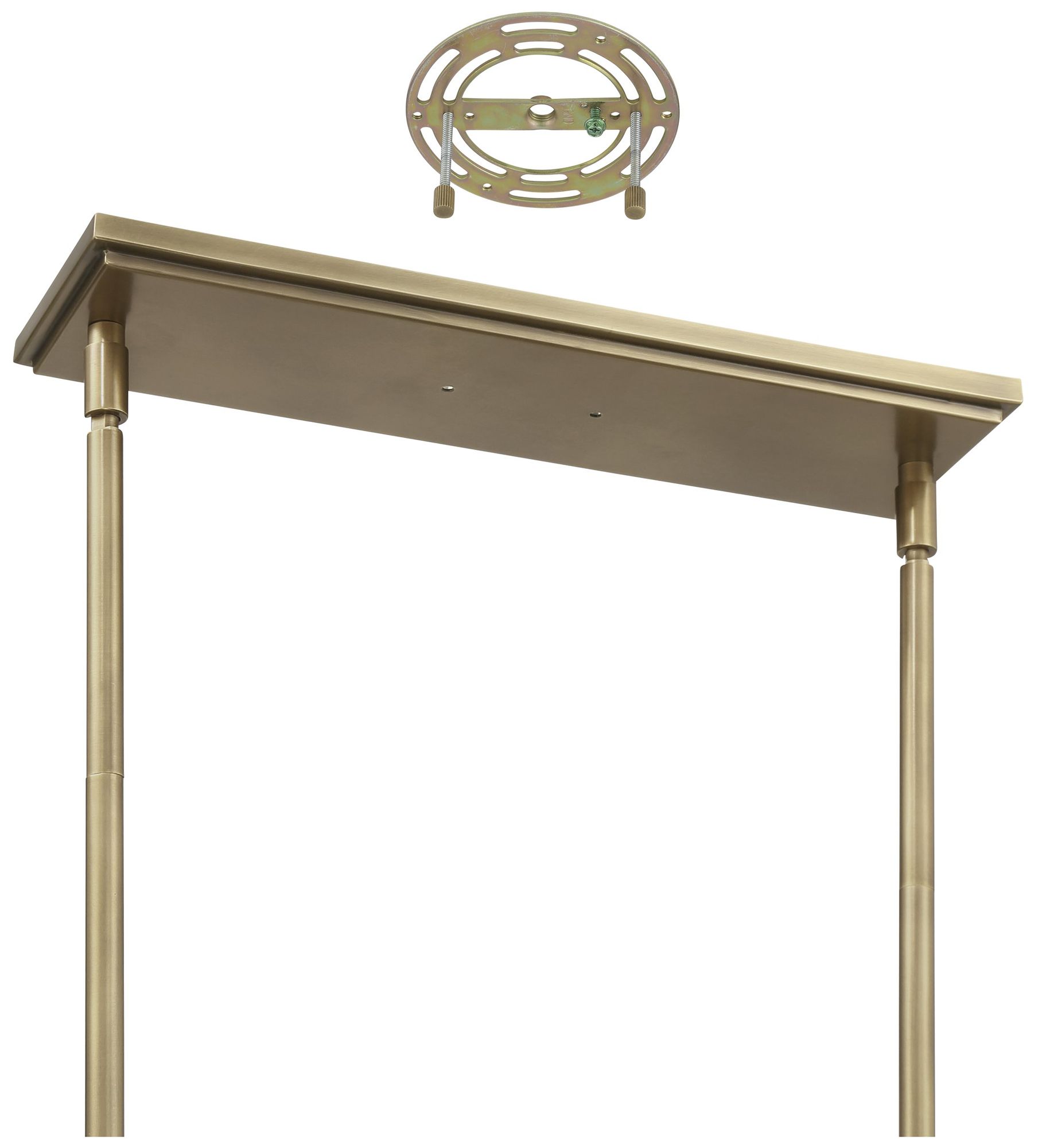 Image 6 Thesis Mcgill 52" 8 Light Natural Brass Linear Chandelier more views