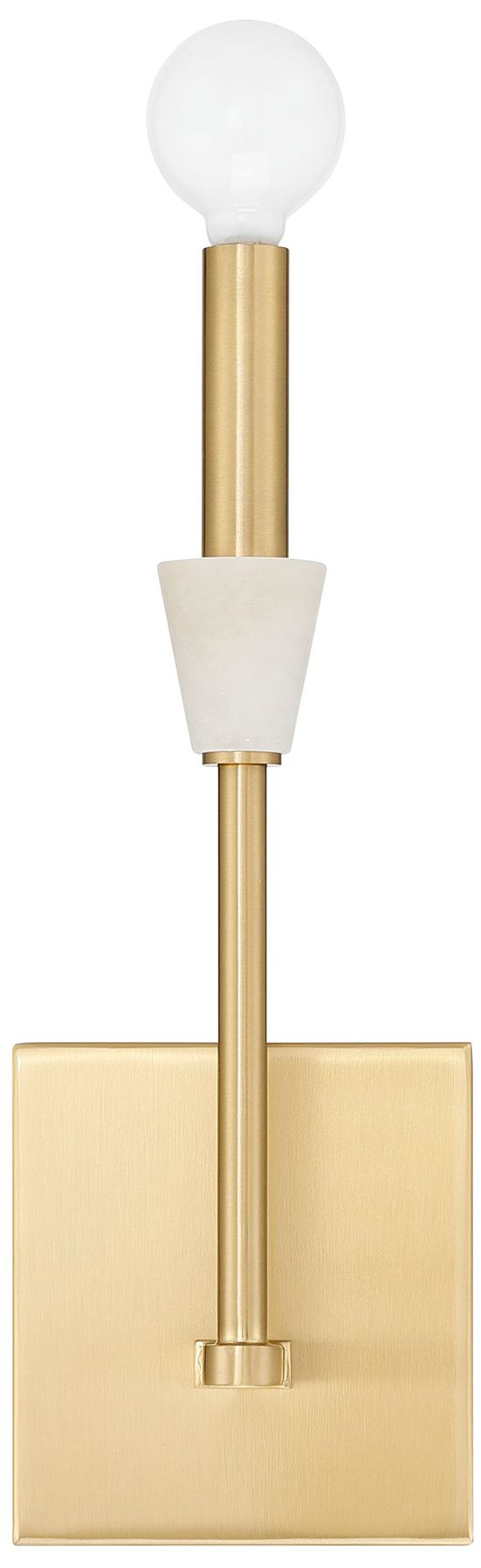 Image 3 Thesis Montclair 12" Brushed Gold and Natural Alabaster Wall Sconce more views