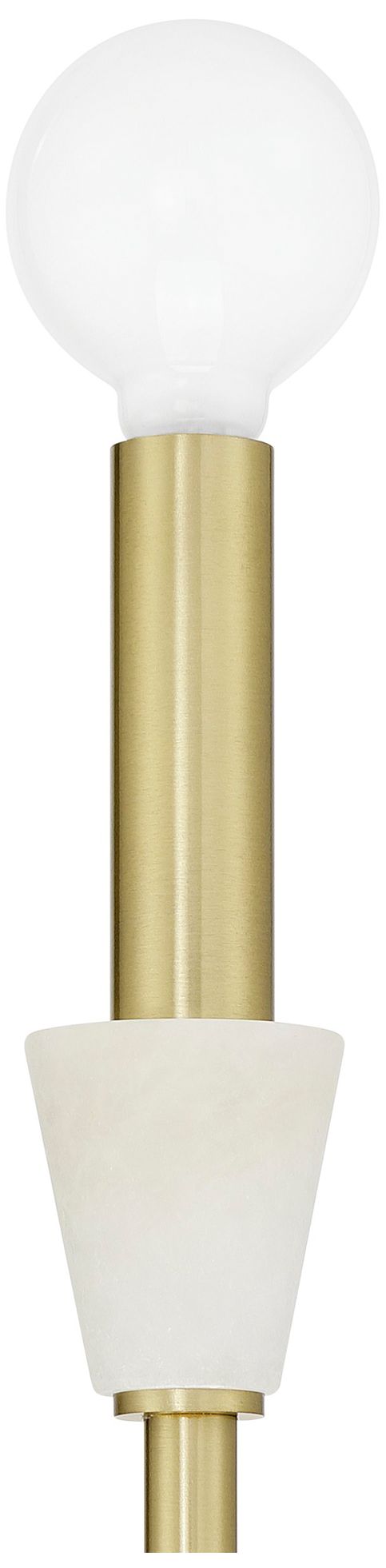 Image 4 Thesis Montclair 12" Brushed Gold and Natural Alabaster Wall Sconce more views