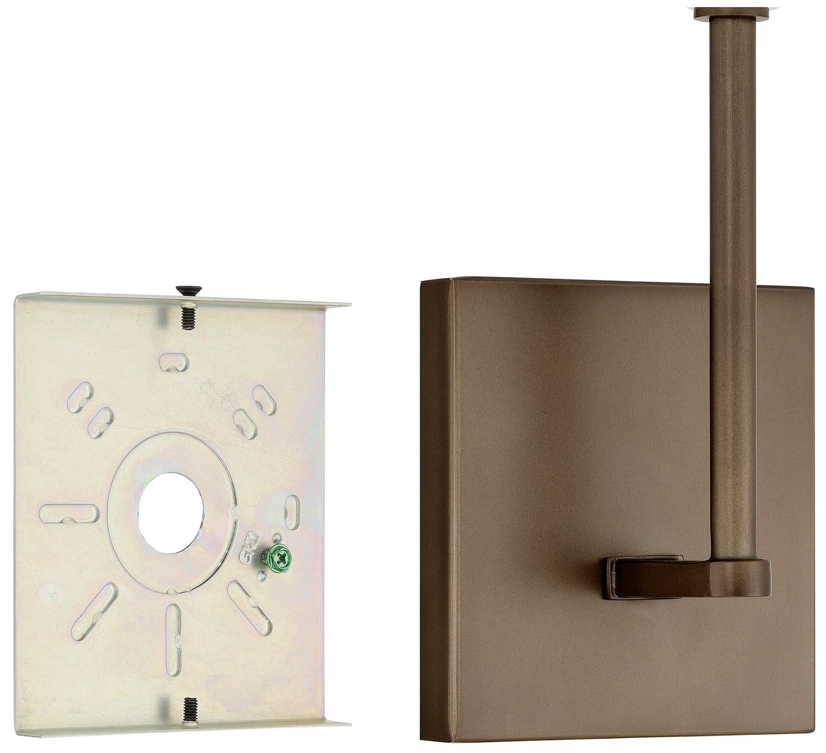 Image 5 Thesis Montclair 12 in. 1 Lt. Forged Bronze / Natural Alabaster Wall Sconce more views