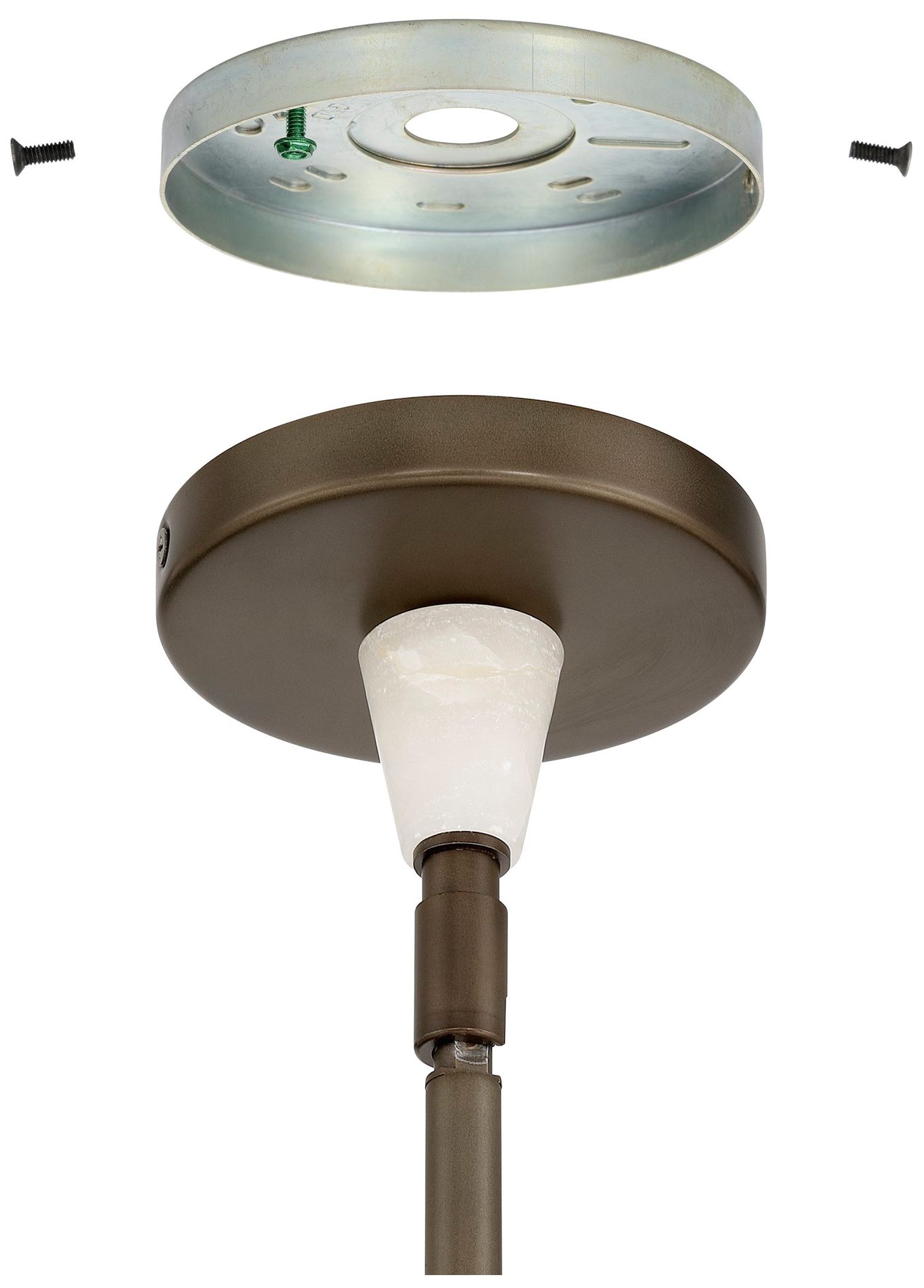 Image 5 Thesis Montclair 38" 12 Lt Forged Bronze and Natural Alabaster Chandelier more views