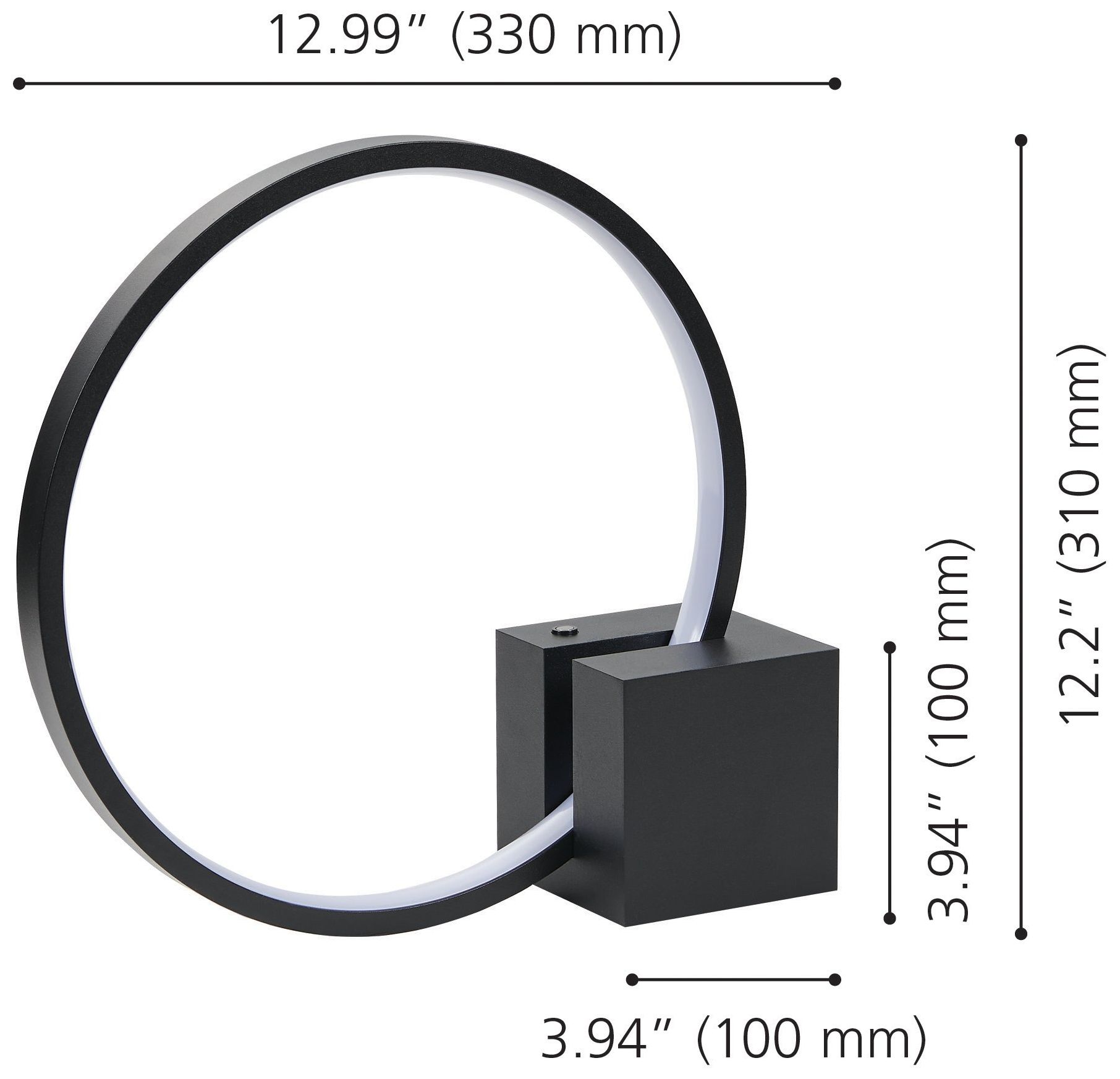 Image 3 Thesis Nassa 12 inch Black LED Table Lamp more views