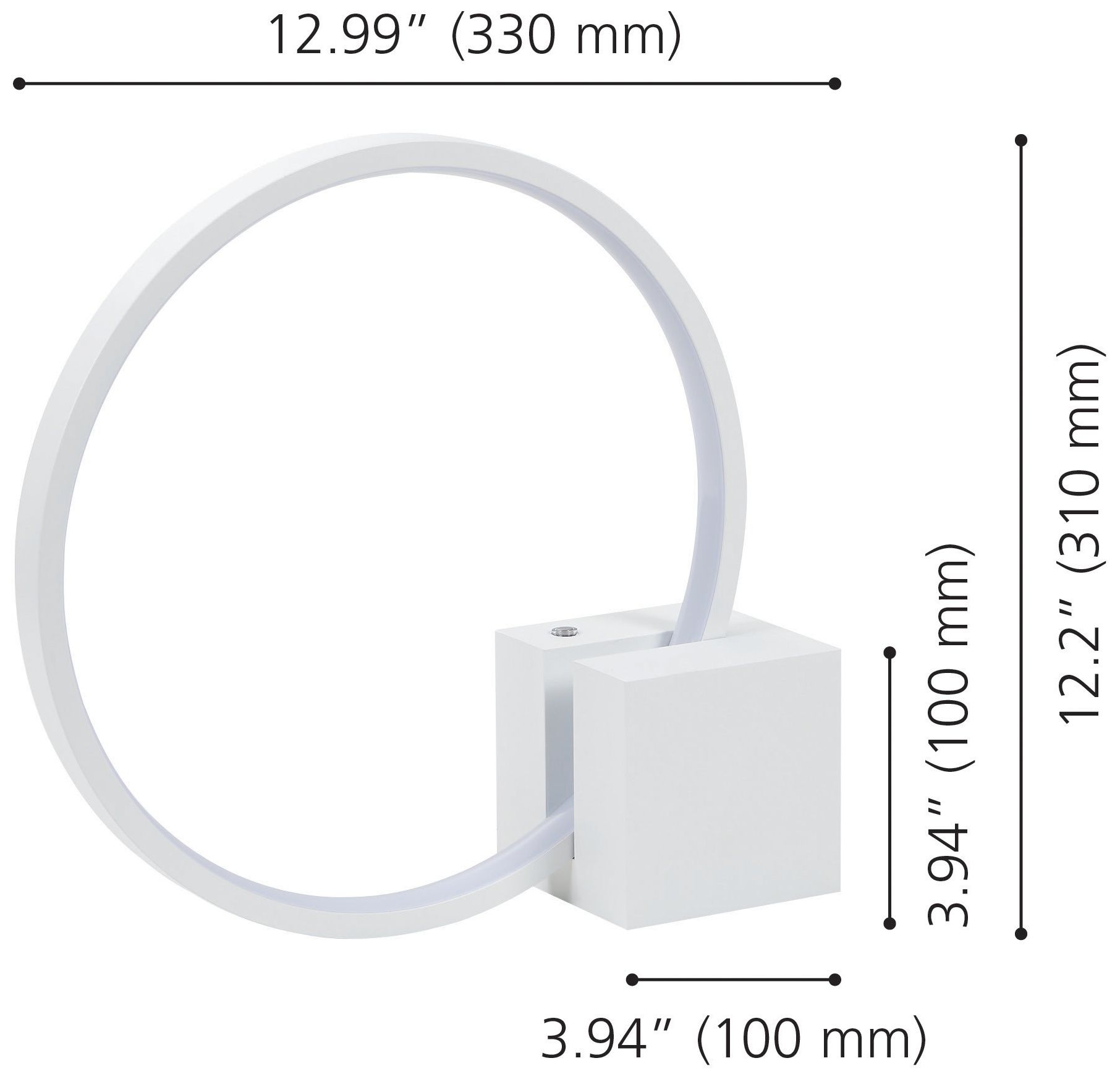 Image 3 Thesis Nassa 12 inch White LED Table Lamp more views