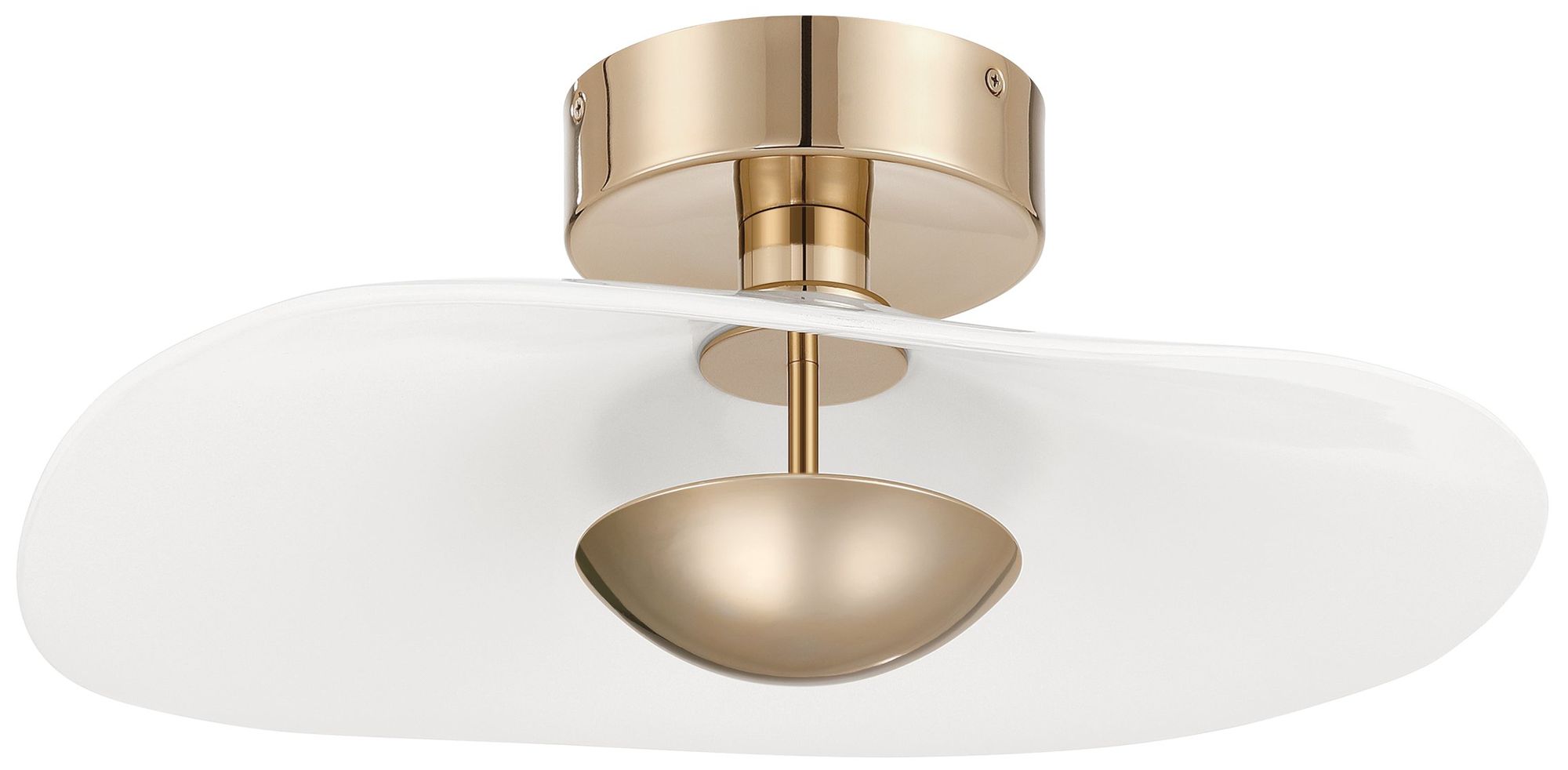 Image 3 Thesis Novella 18" Polished Gold LED Convertible Pendant more views