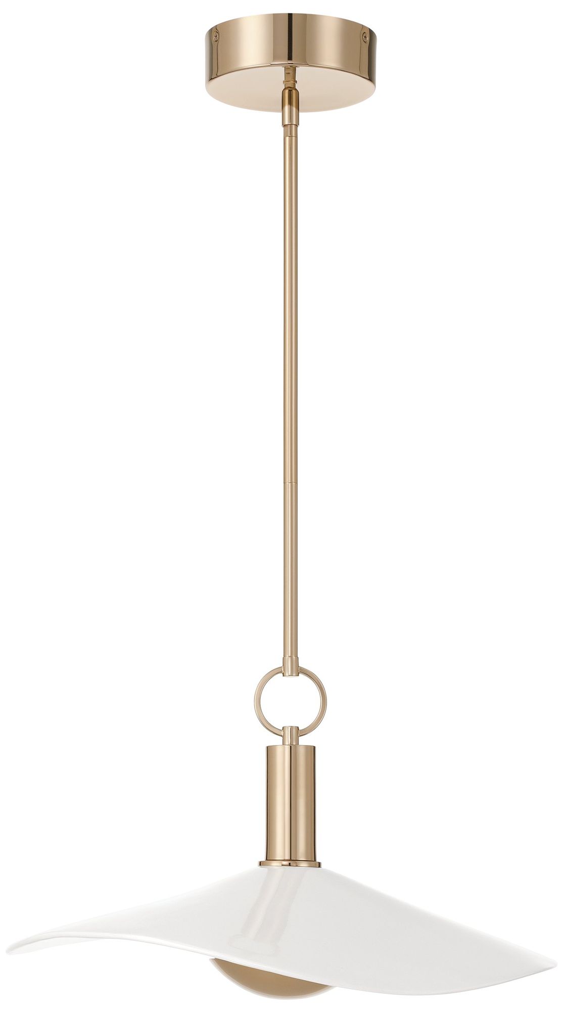 Image 4 Thesis Novella 18" Polished Gold LED Convertible Pendant more views