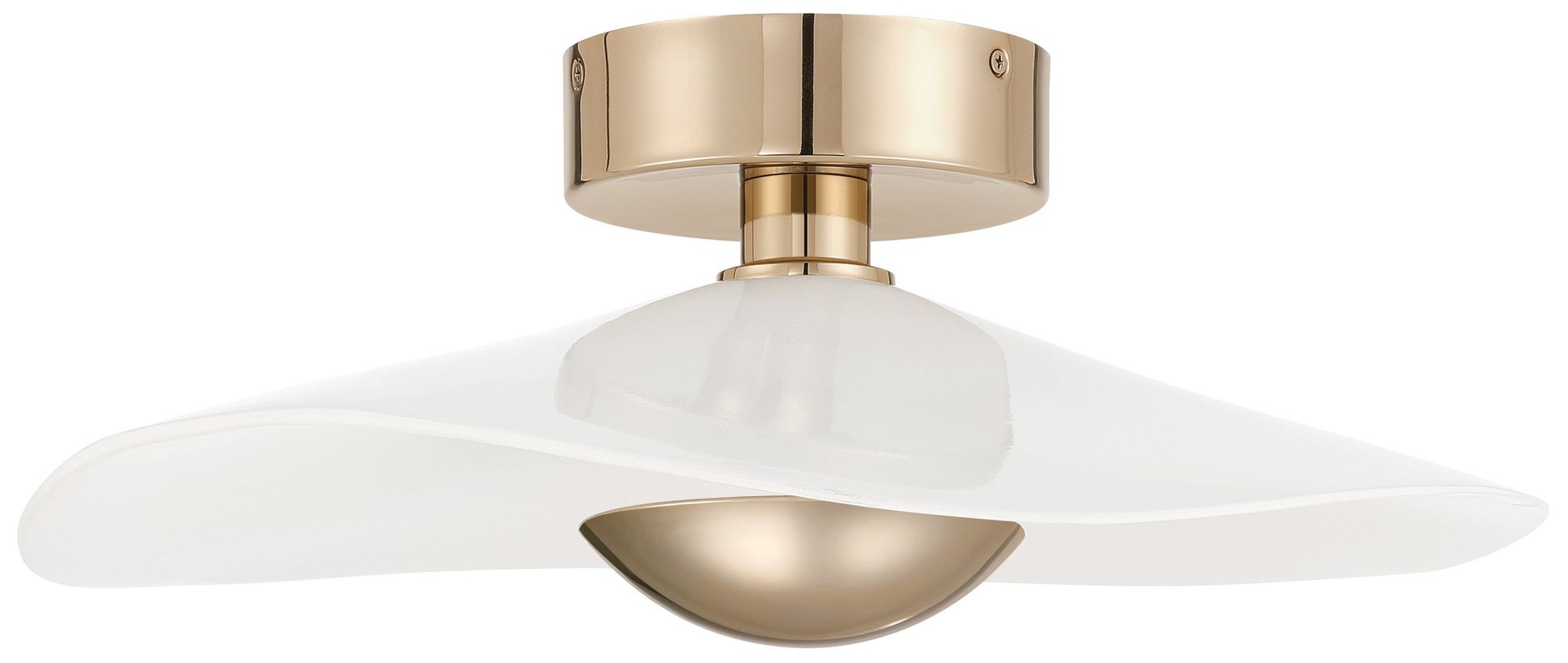 Image 5 Thesis Novella 18" Polished Gold LED Convertible Pendant more views