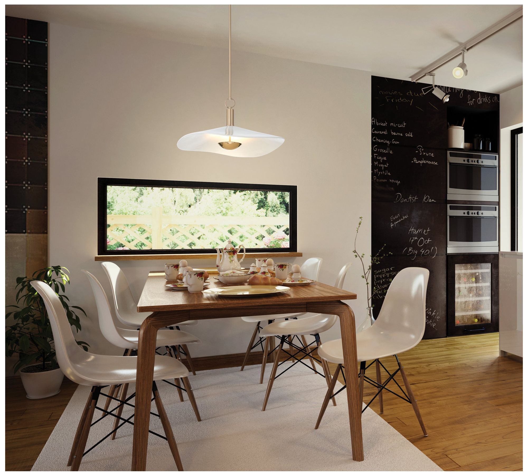 Thesis Novella 18" Polished Gold LED Convertible Pendant