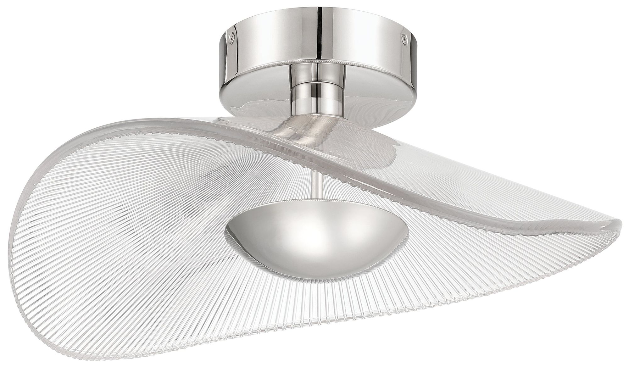 Image 3 Thesis Novella 18" Polished Nickel LED Convertible Pendant more views