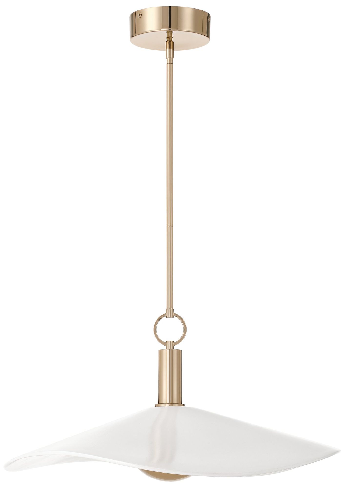 Image 4 Thesis Novella 24" Polished Gold LED Convertible Pendant more views