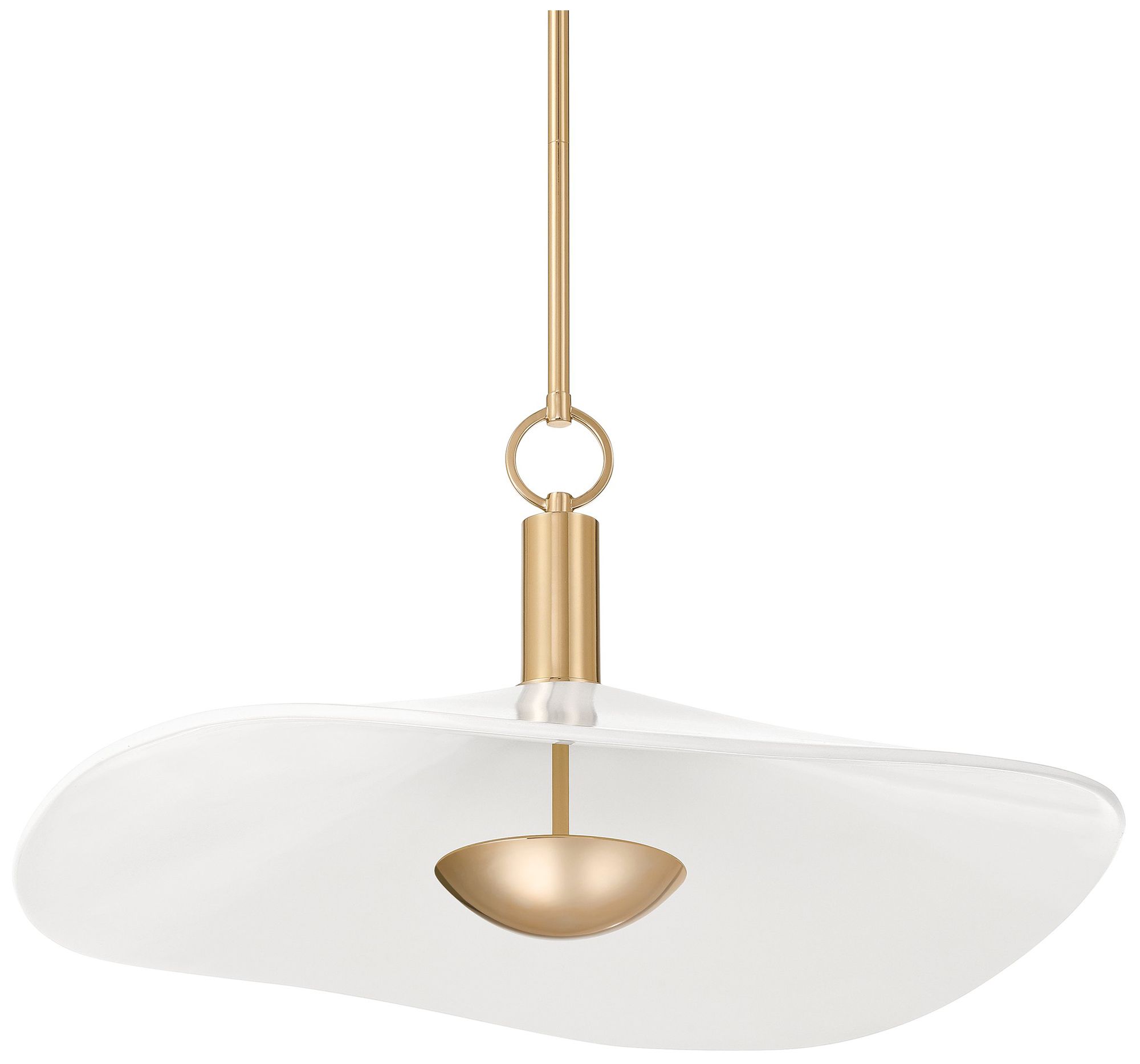 Image 6 Thesis Novella 24" Polished Gold LED Convertible Pendant more views