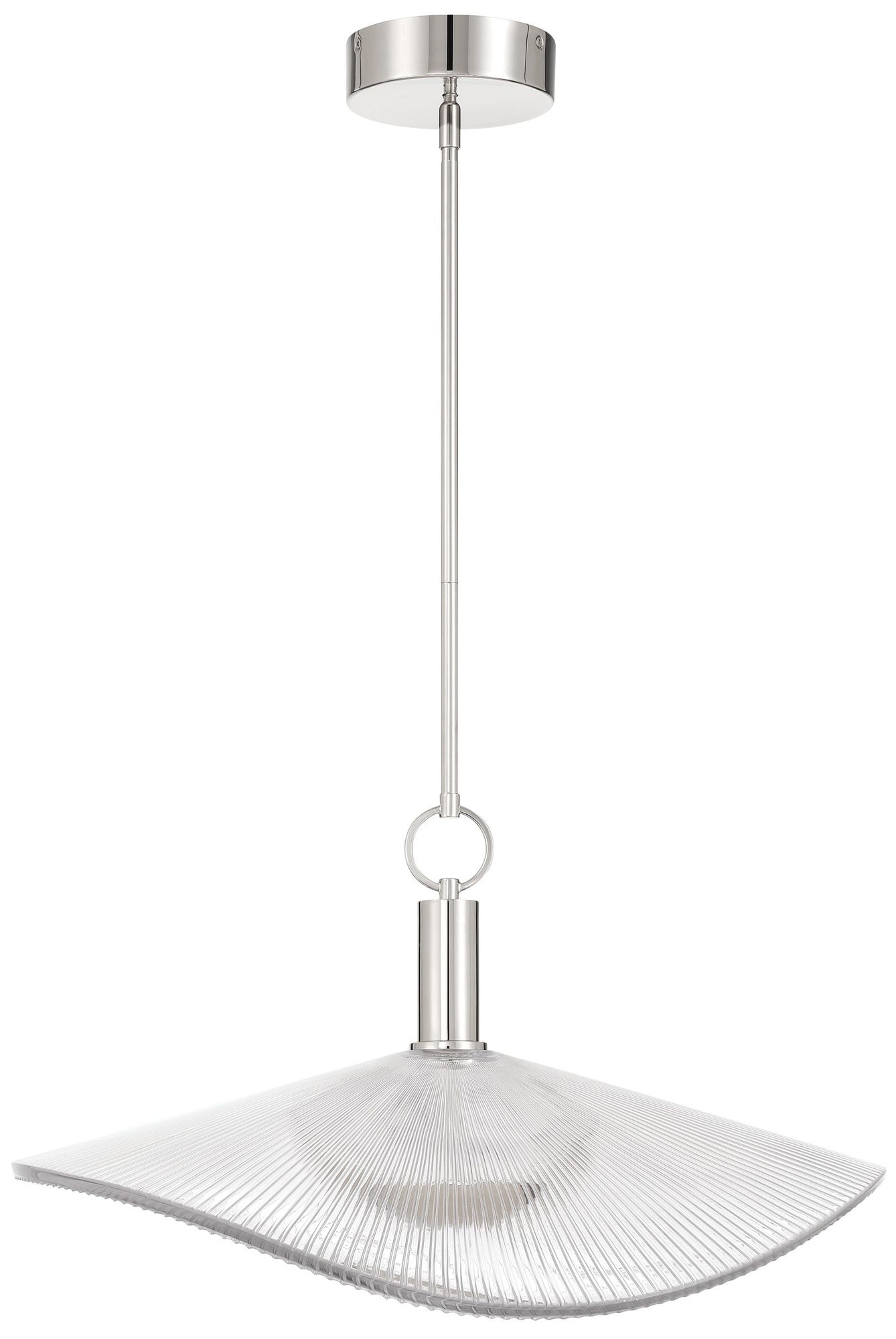 Image 4 Thesis Novella 24" Polished Nickel LED Convertible Pendant more views