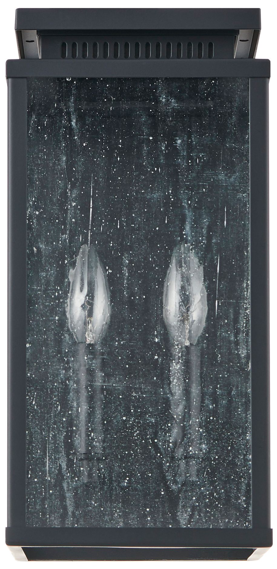 Image 3 Thesis Overton 14" Matte Black Exterior Wall Sconce w/ Clear Antique Glass more views