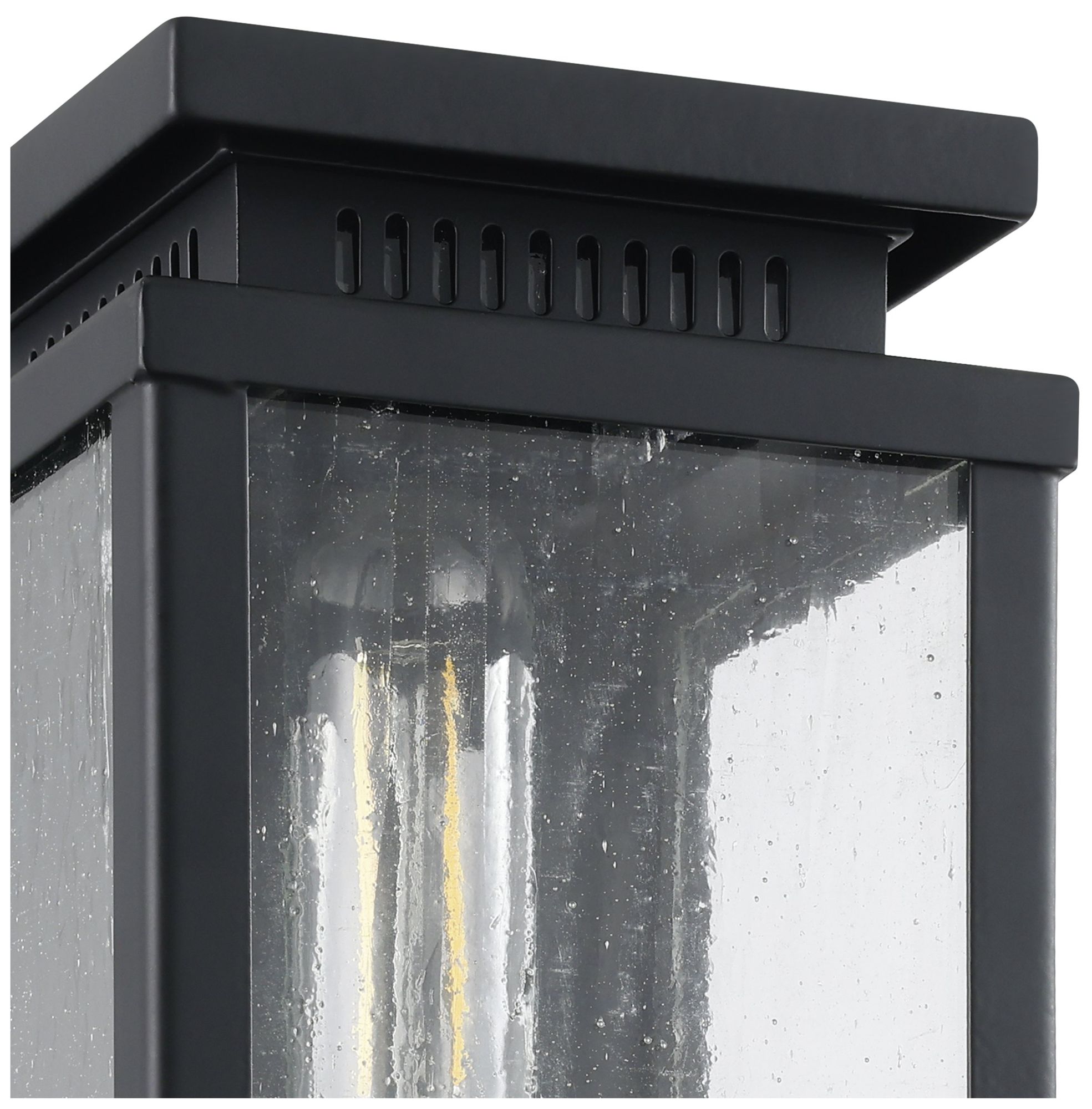 Image 5 Thesis Overton 9" Matte Black Exterior Wall Sconce with Clear Antique Glass more views