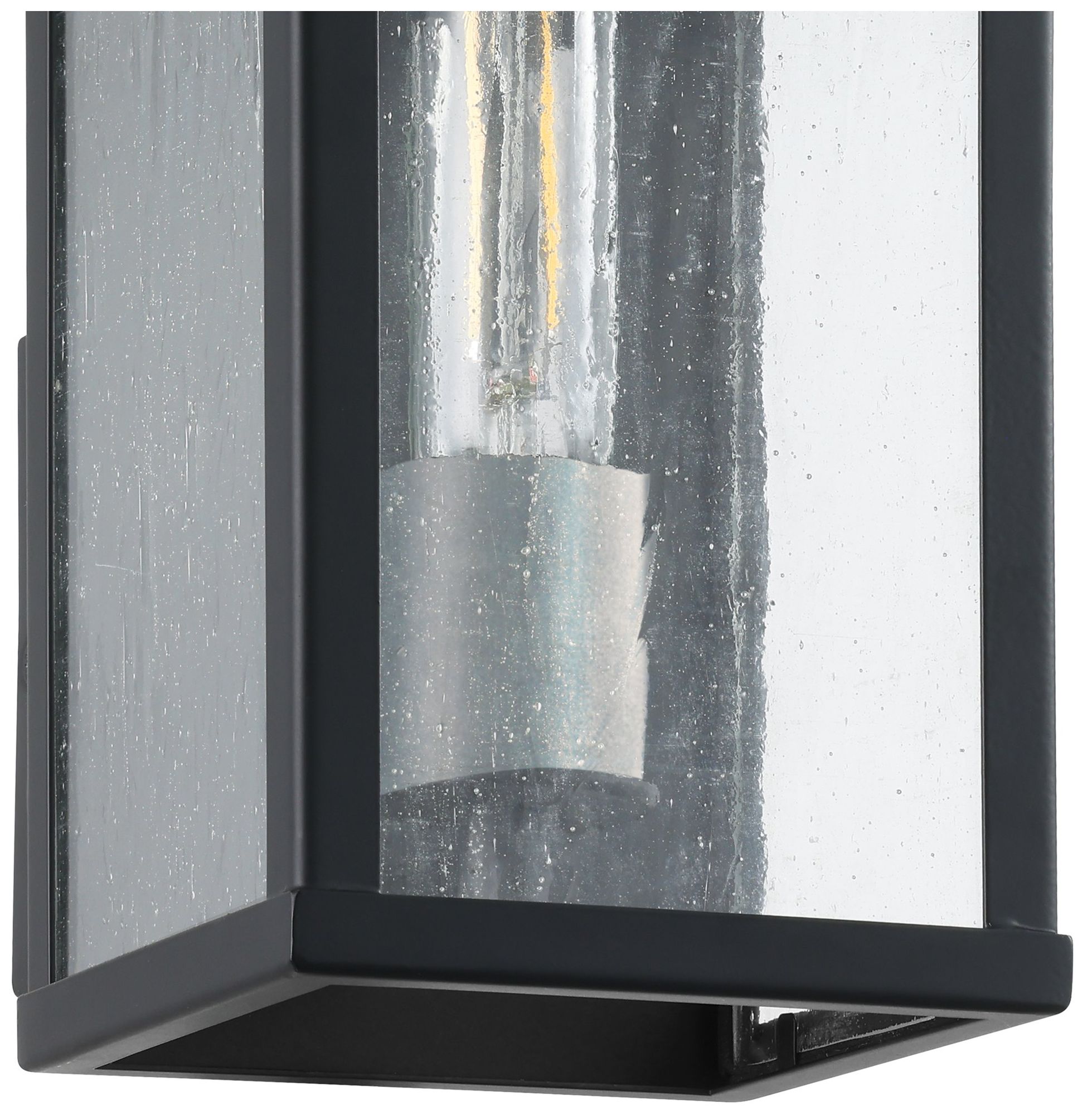 Image 6 Thesis Overton 9" Matte Black Exterior Wall Sconce with Clear Antique Glass more views