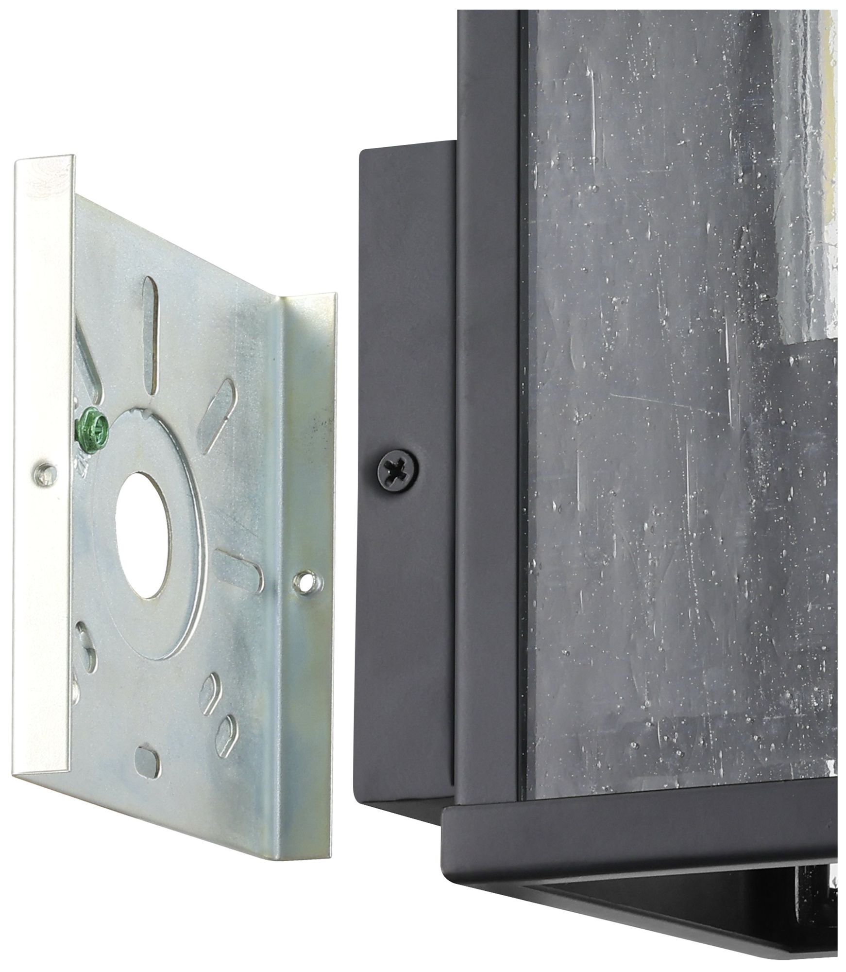 Thesis Overton 9" Matte Black Exterior Wall Sconce with Clear Antique Glass