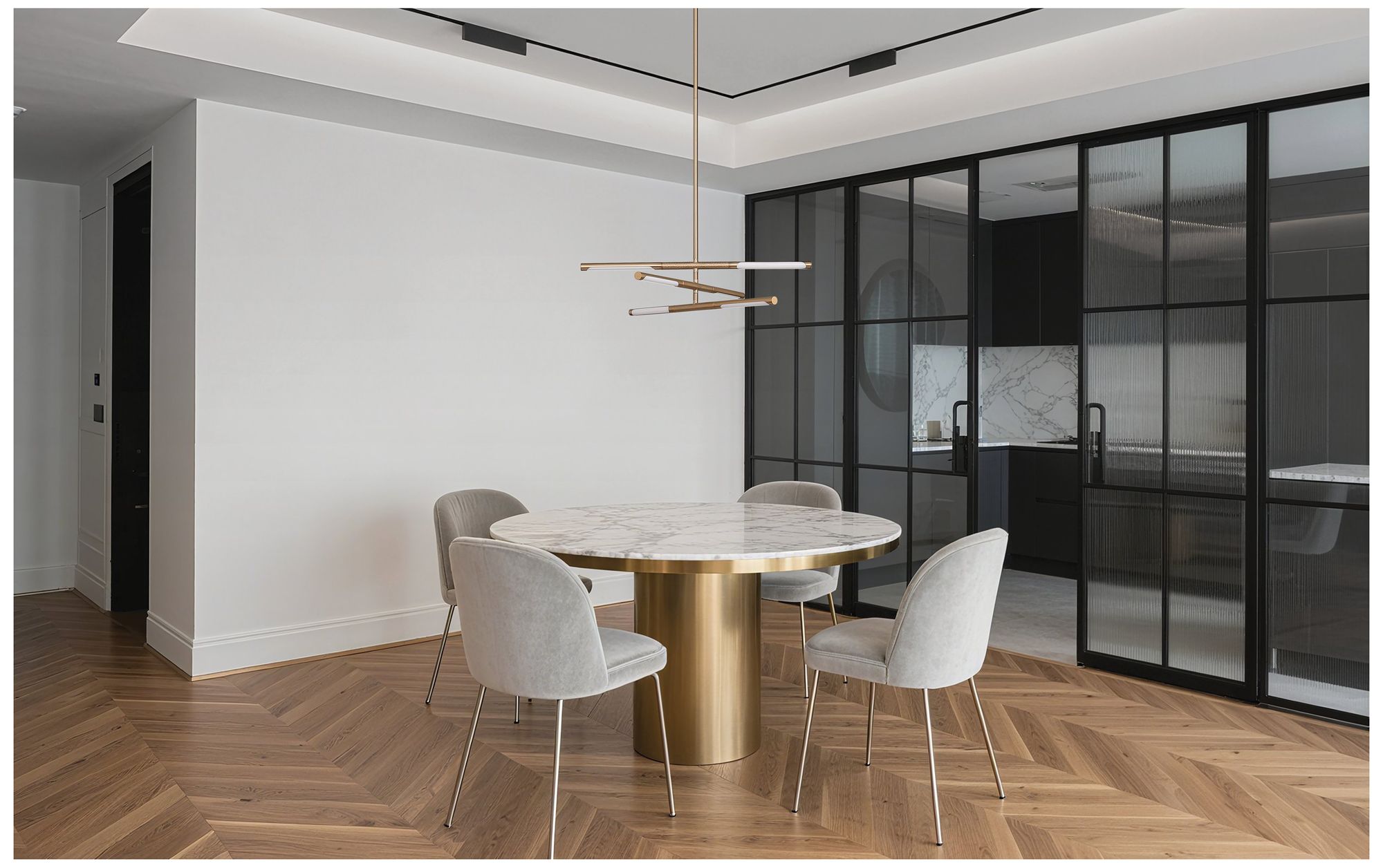 Thesis Overture 24" 6 Light Champagne Gold 5CCT LED Chandelier